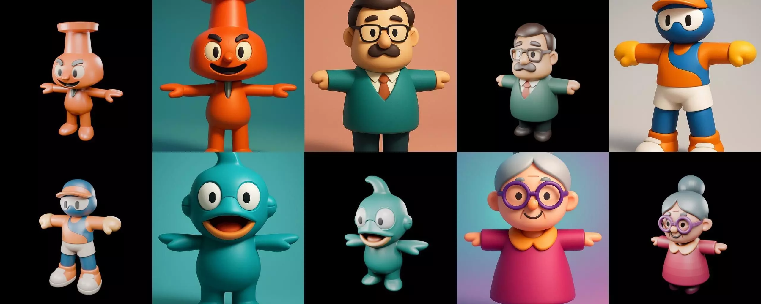 Mini Boy Fantasy bundle 6 pack 100 glb 3D model_13