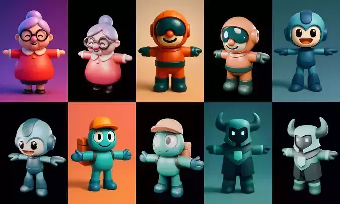 Mini Boy Fantasy bundle 5 pack 100 glb