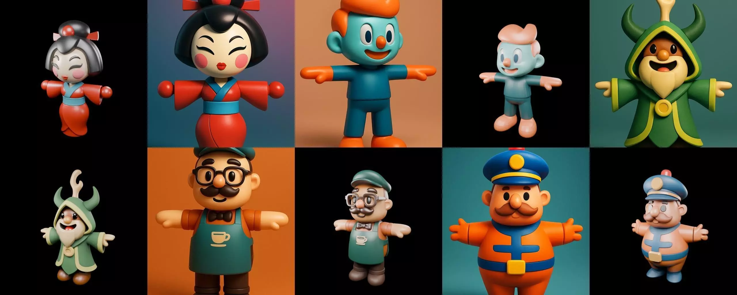 Mini Boy Fantasy bundle 5 pack 100 glb 3D model_13