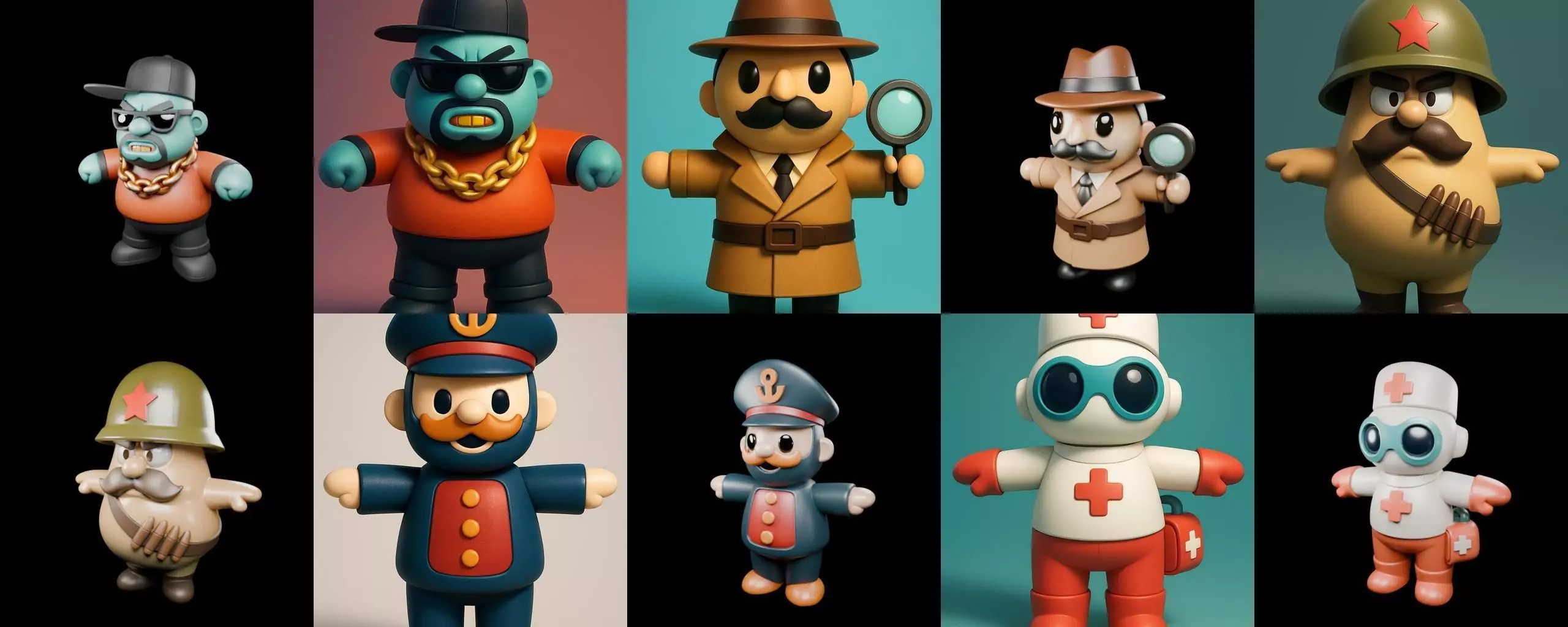 Mini Boy Fantasy bundle 3 pack 100 glb 3D model_6