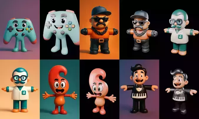 Mini Boy Fantasy bundle 3 pack 100 glb