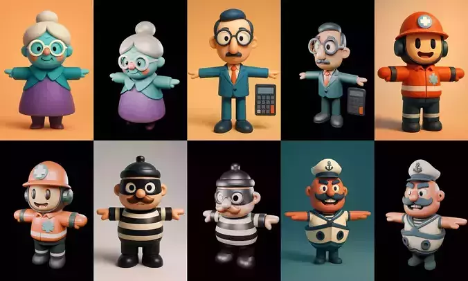 Mini Boy Fantasy bundle 14 pack 84 glb