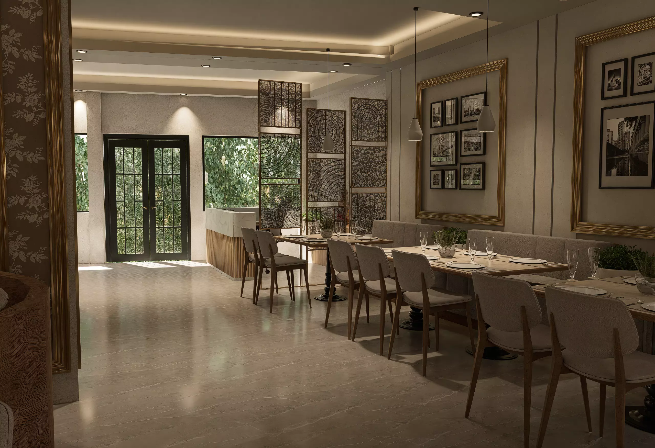 Restaurant 3D model_4