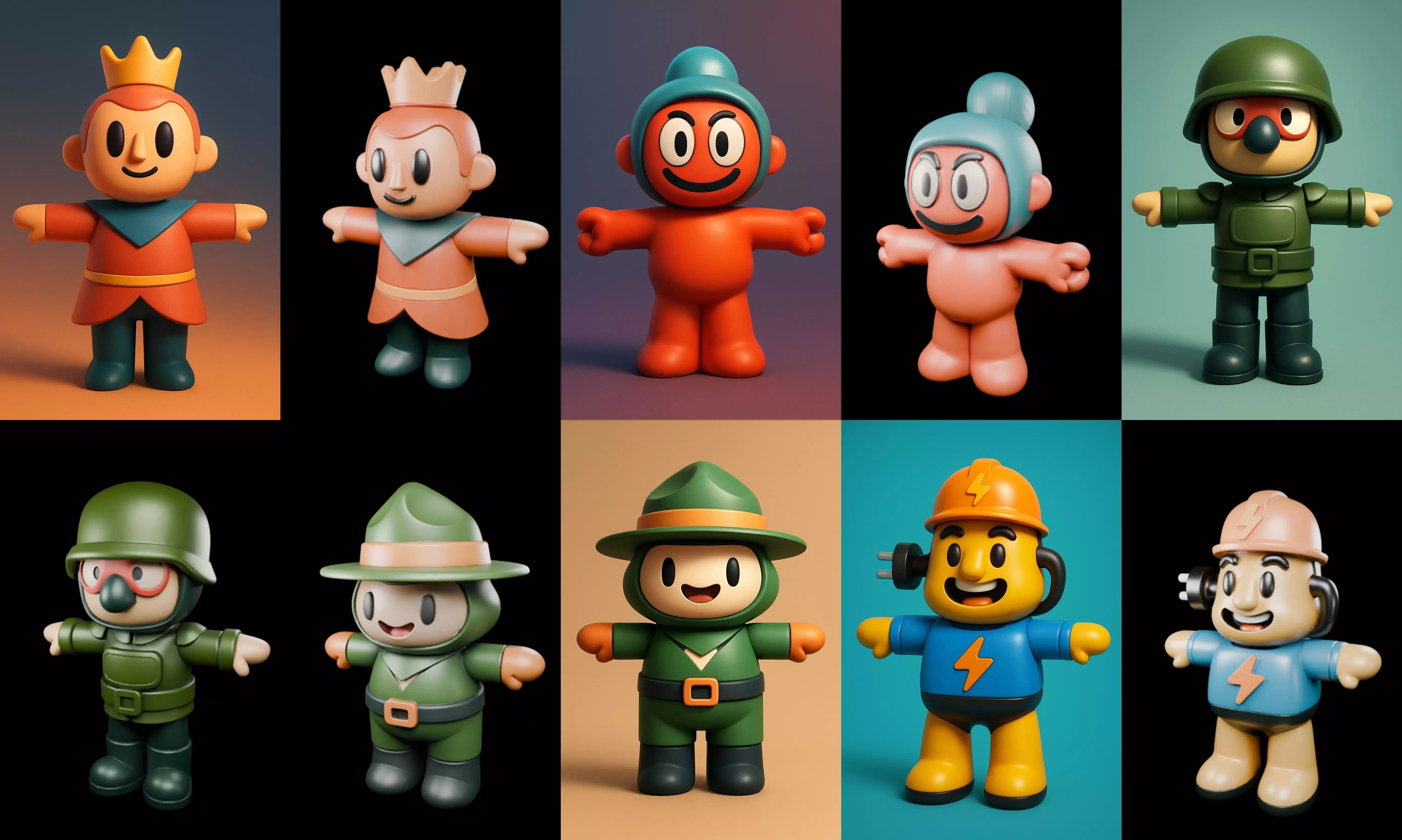 Mini Boy Fantasy bundle 13 pack 100 glb 3D model_13