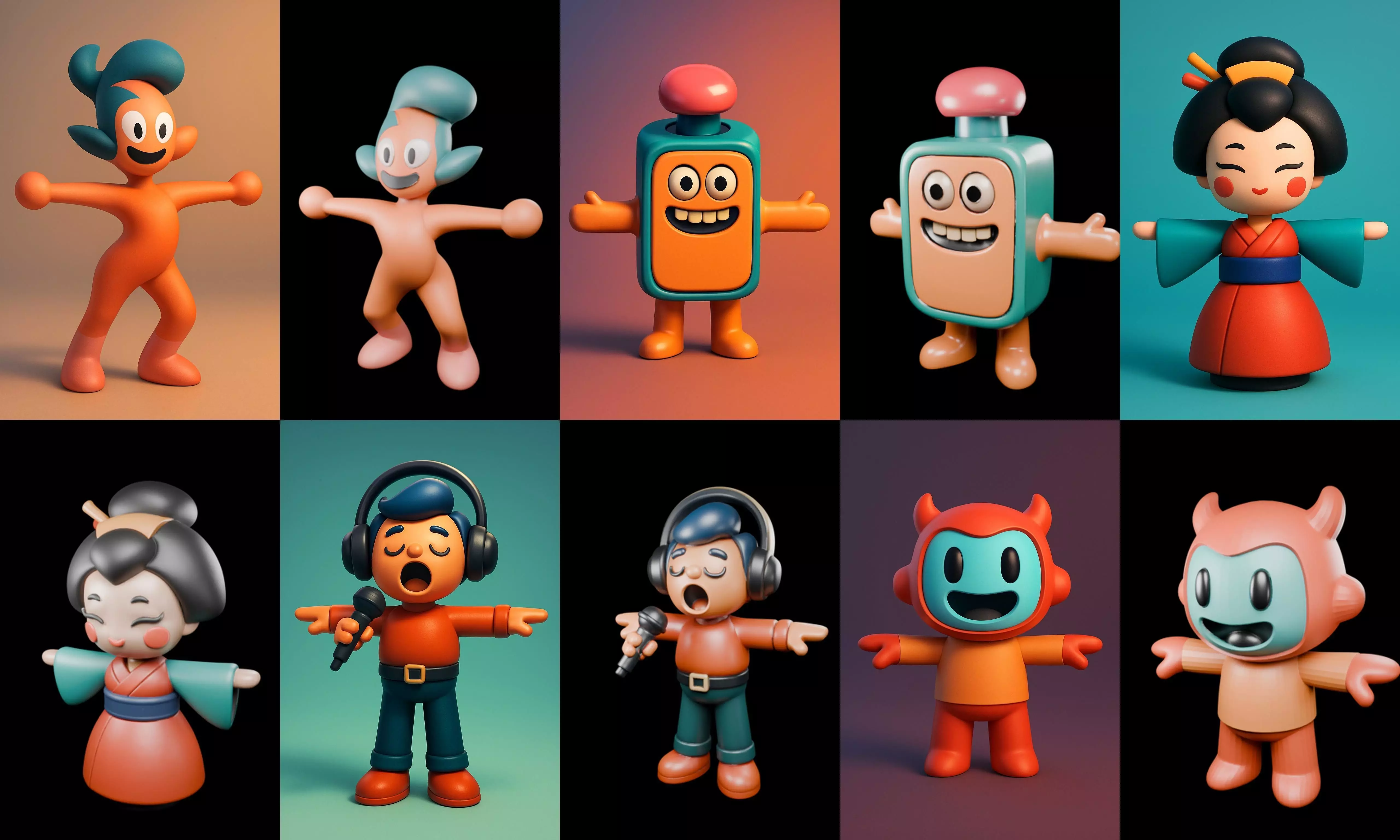 Mini Boy Fantasy bundle 13 pack 100 glb 3D model_14