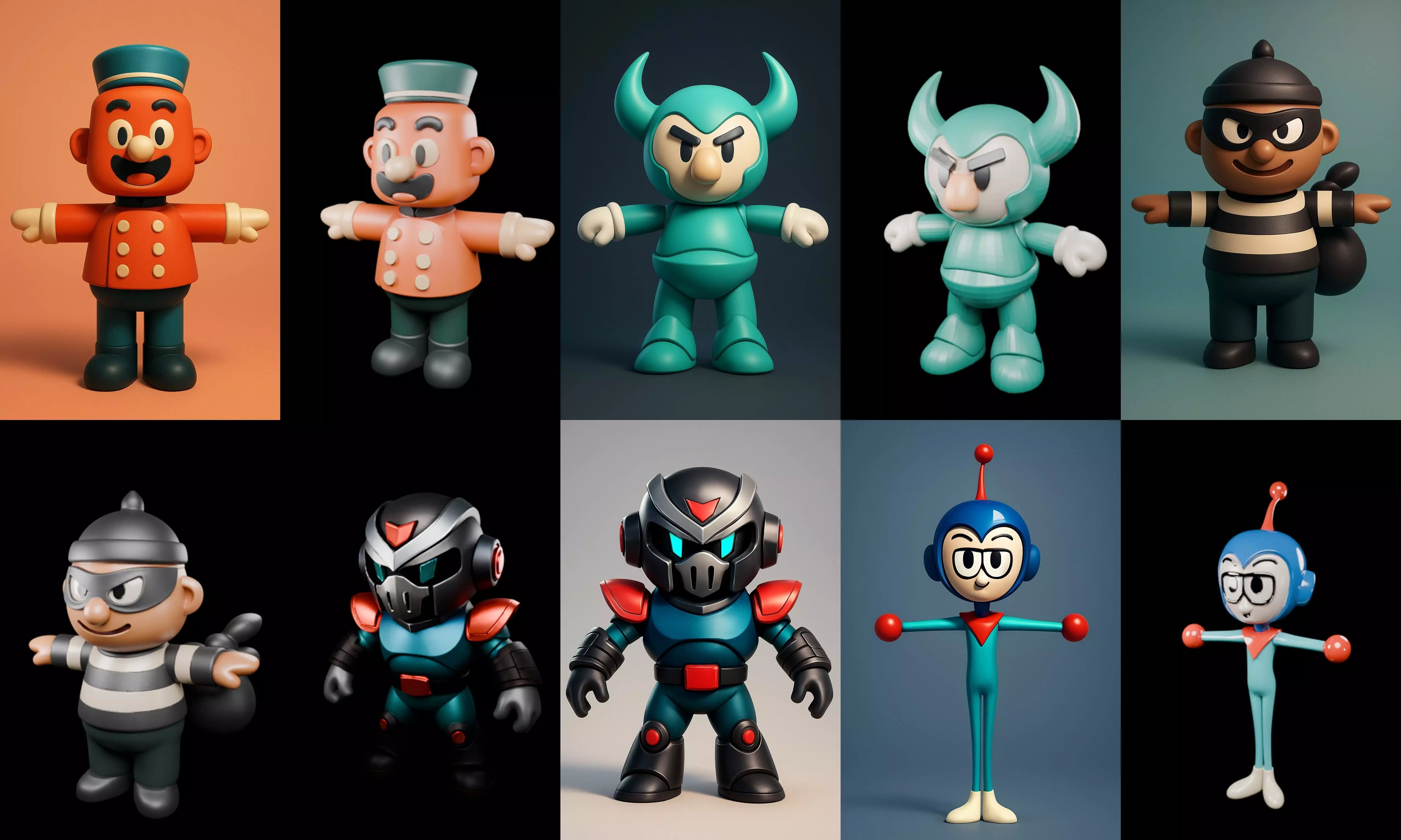 Mini Boy Fantasy bundle 13 pack 100 glb 3D model_5