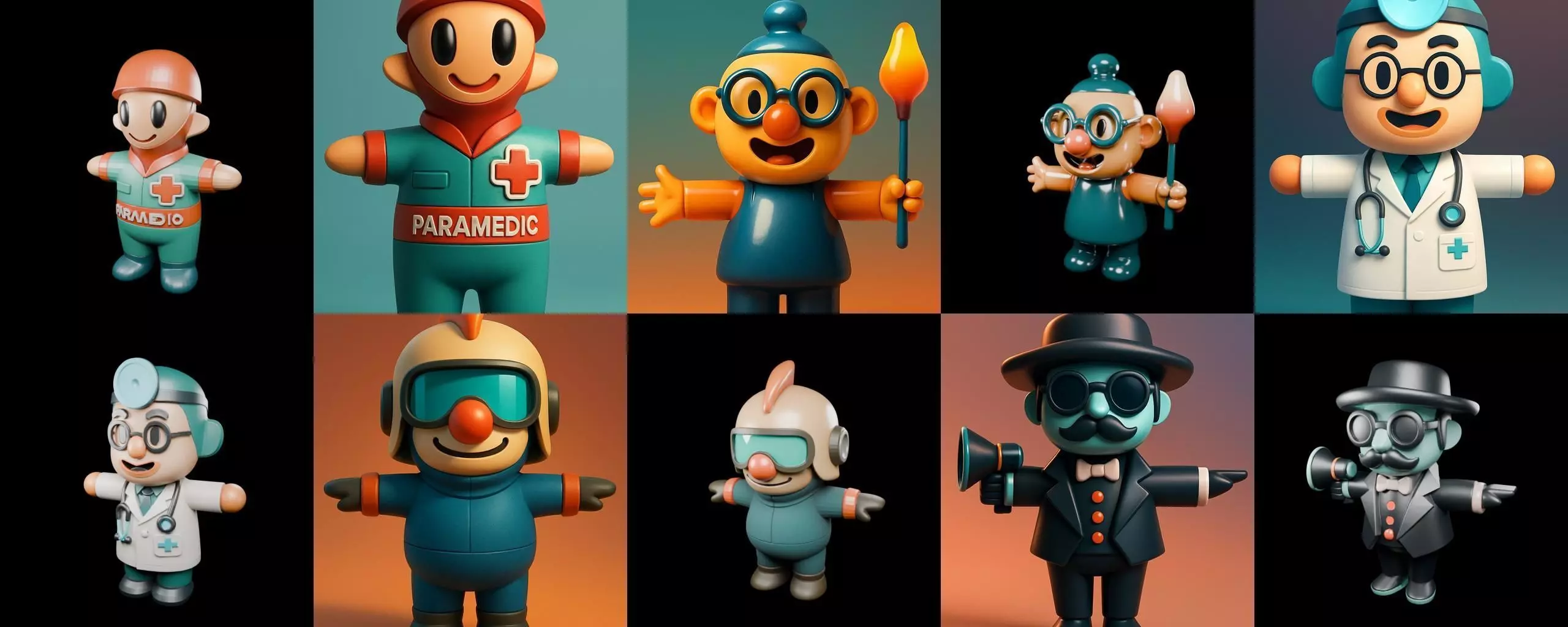 Mini Boy Fantasy bundle 13 pack 100 glb 3D model_17