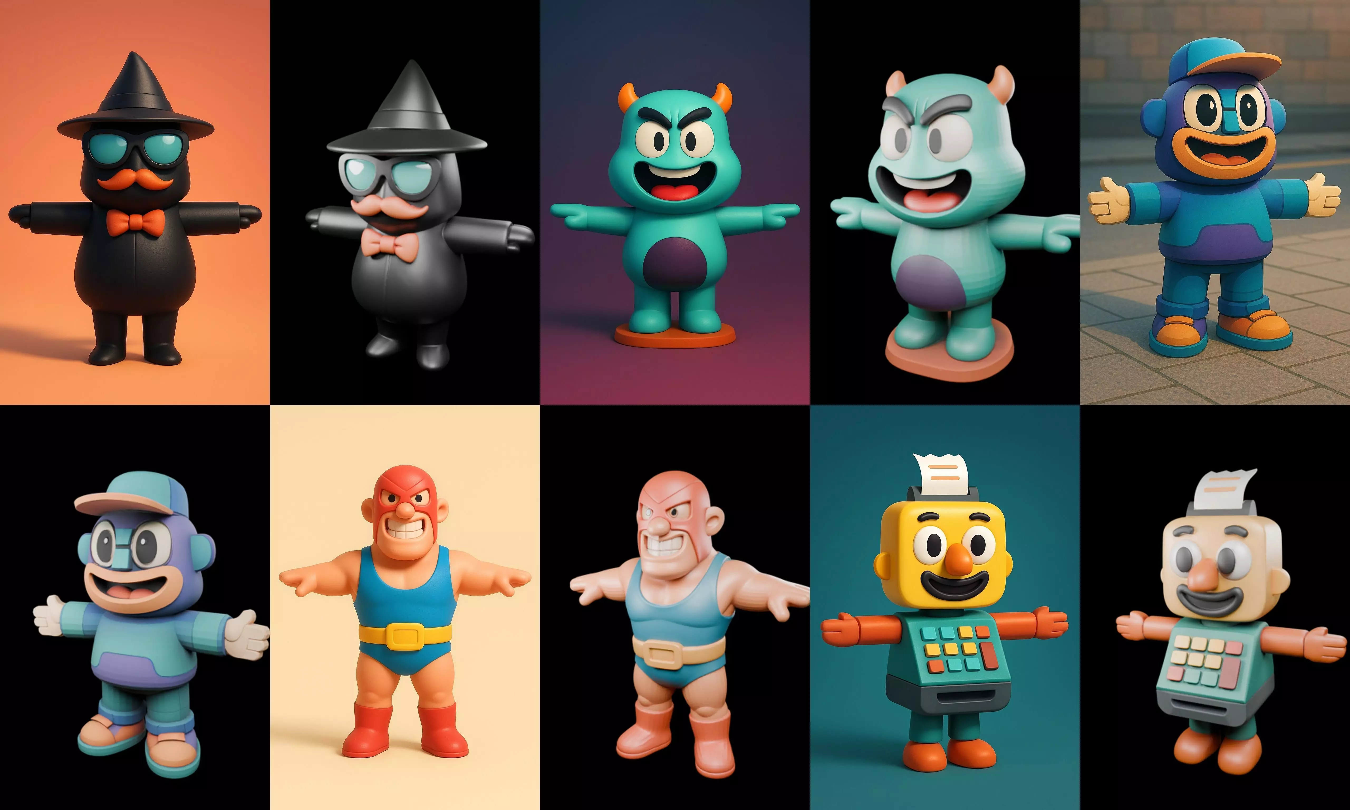 Mini Boy Fantasy bundle 13 pack 100 glb 3D model_1