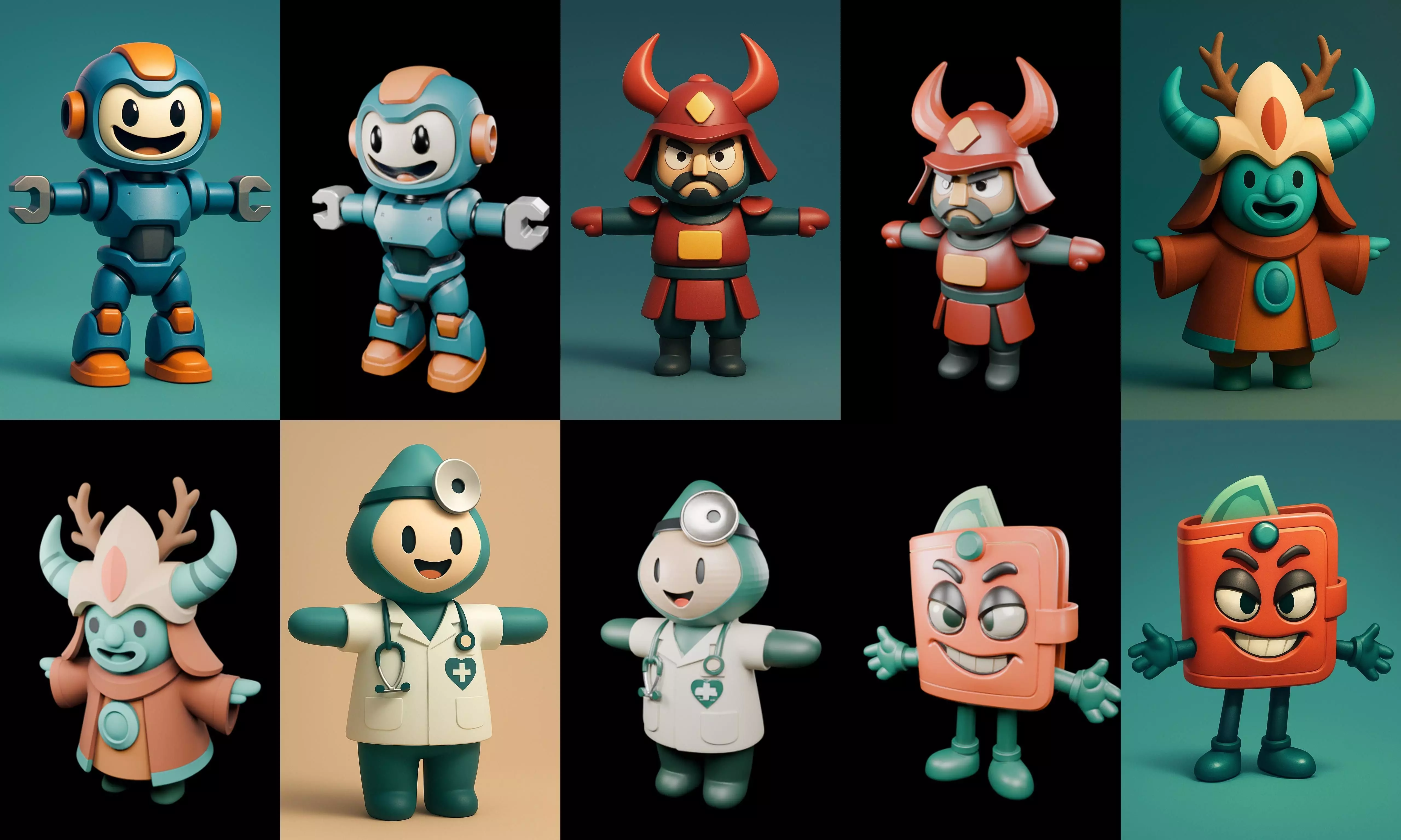 Mini Boy Fantasy bundle 13 pack 100 glb 3D model_2