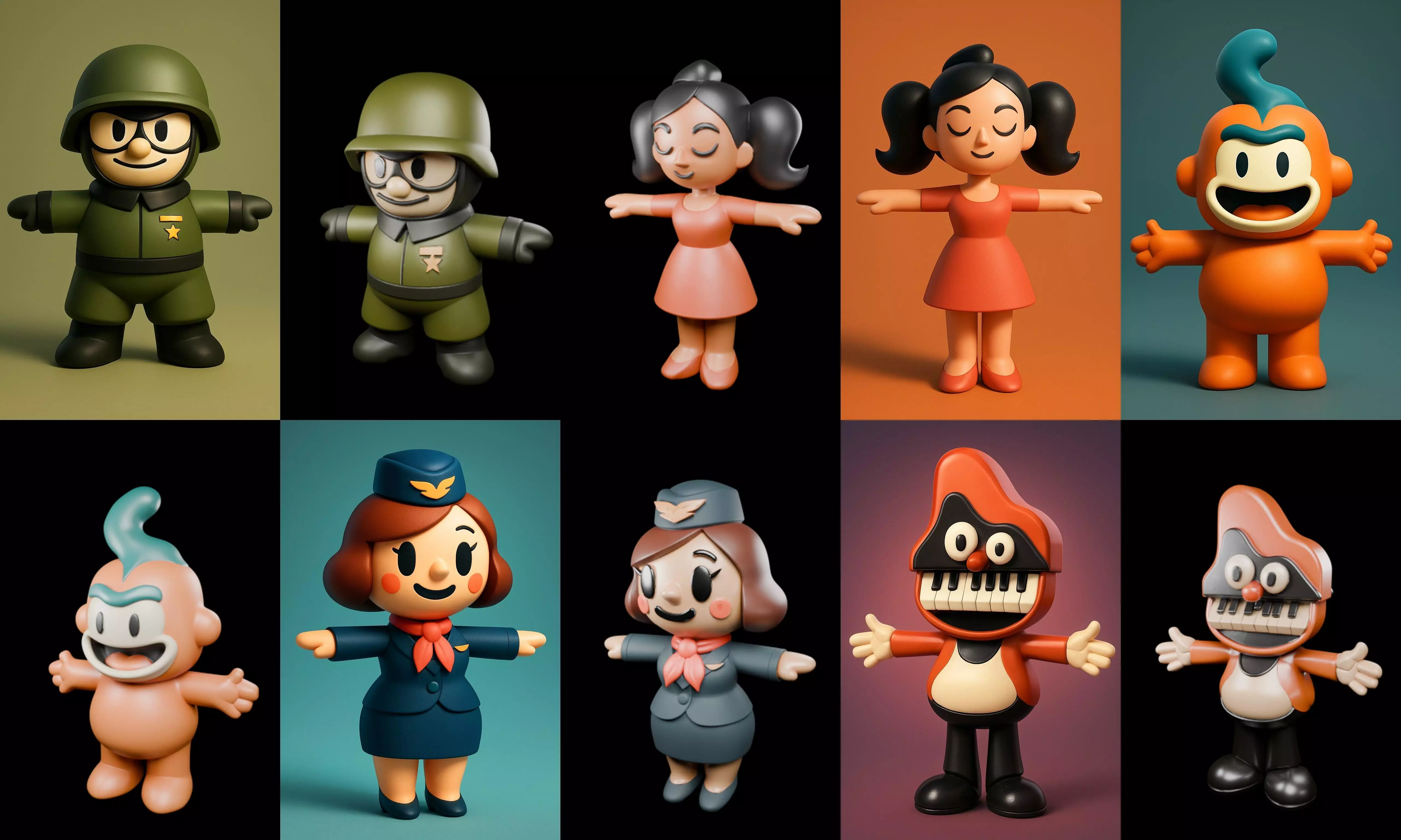 Mini Boy Fantasy bundle 13 pack 100 glb 3D model_9