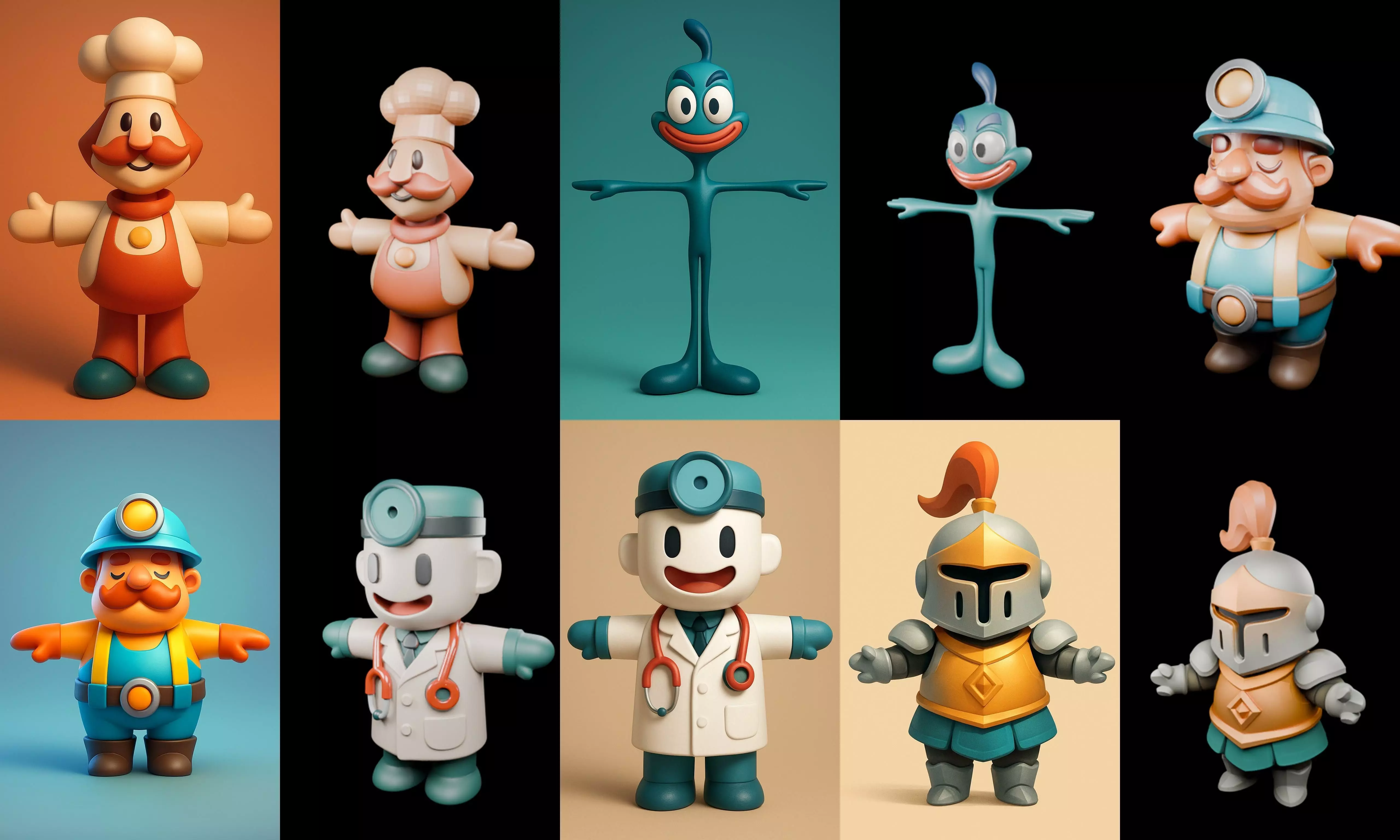 Mini Boy Fantasy bundle 13 pack 100 glb 3D model_18