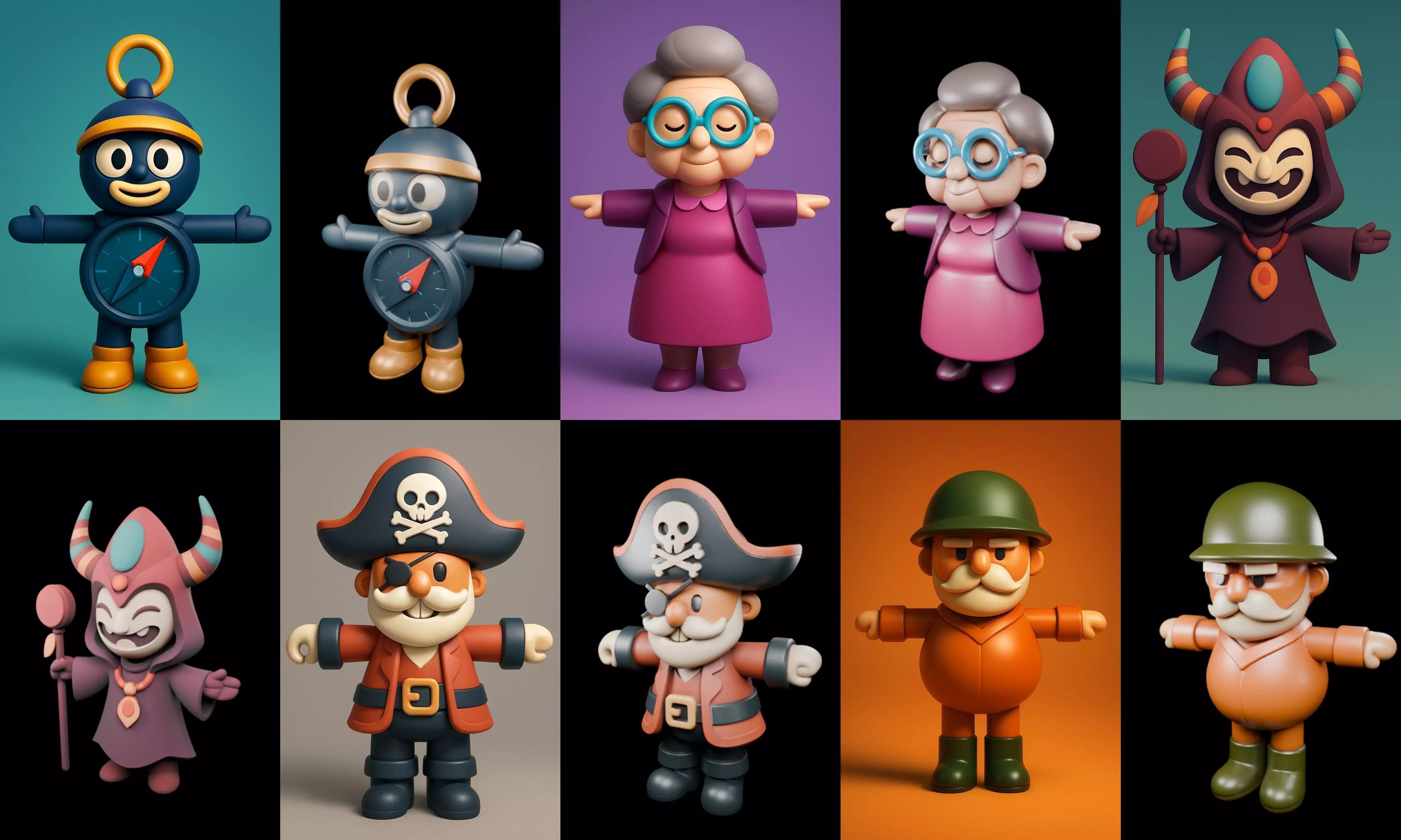 Mini Boy Fantasy bundle 13 pack 100 glb 3D model_4