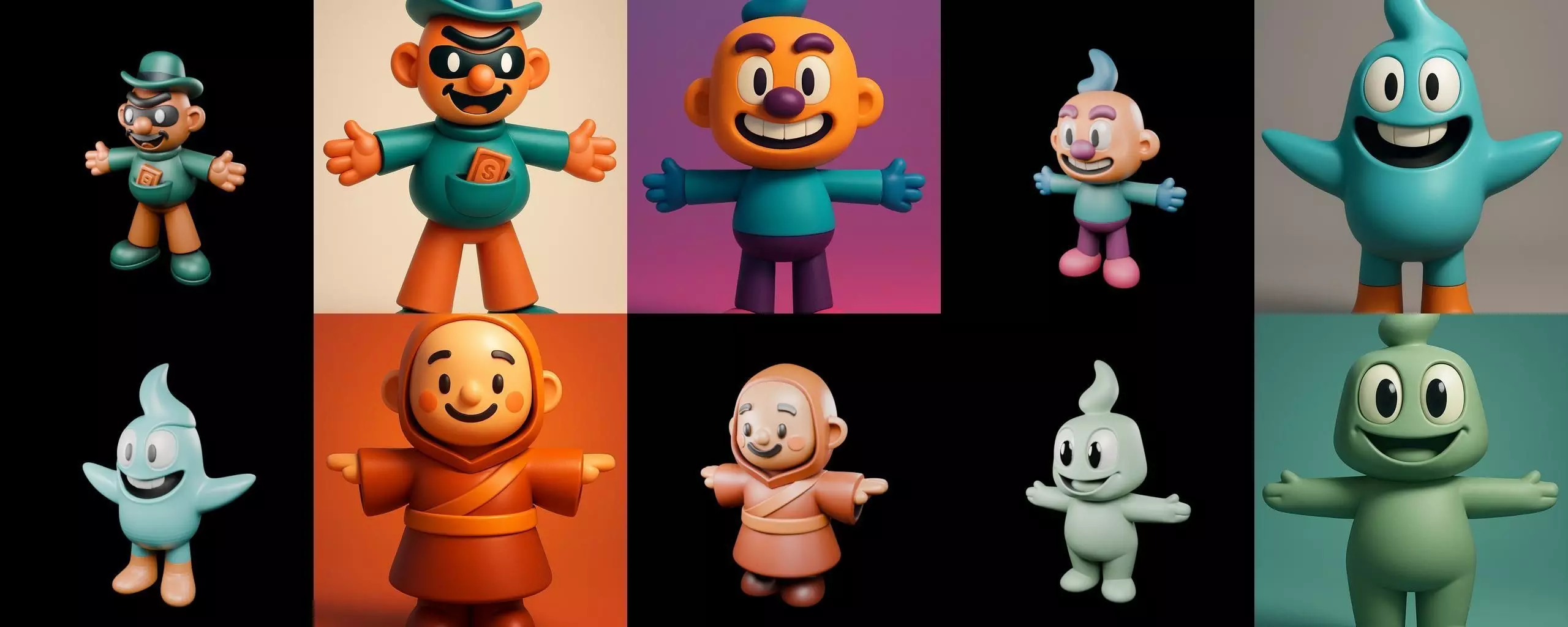 Mini Boy Fantasy bundle 12 pack 100 glb 3D model_10