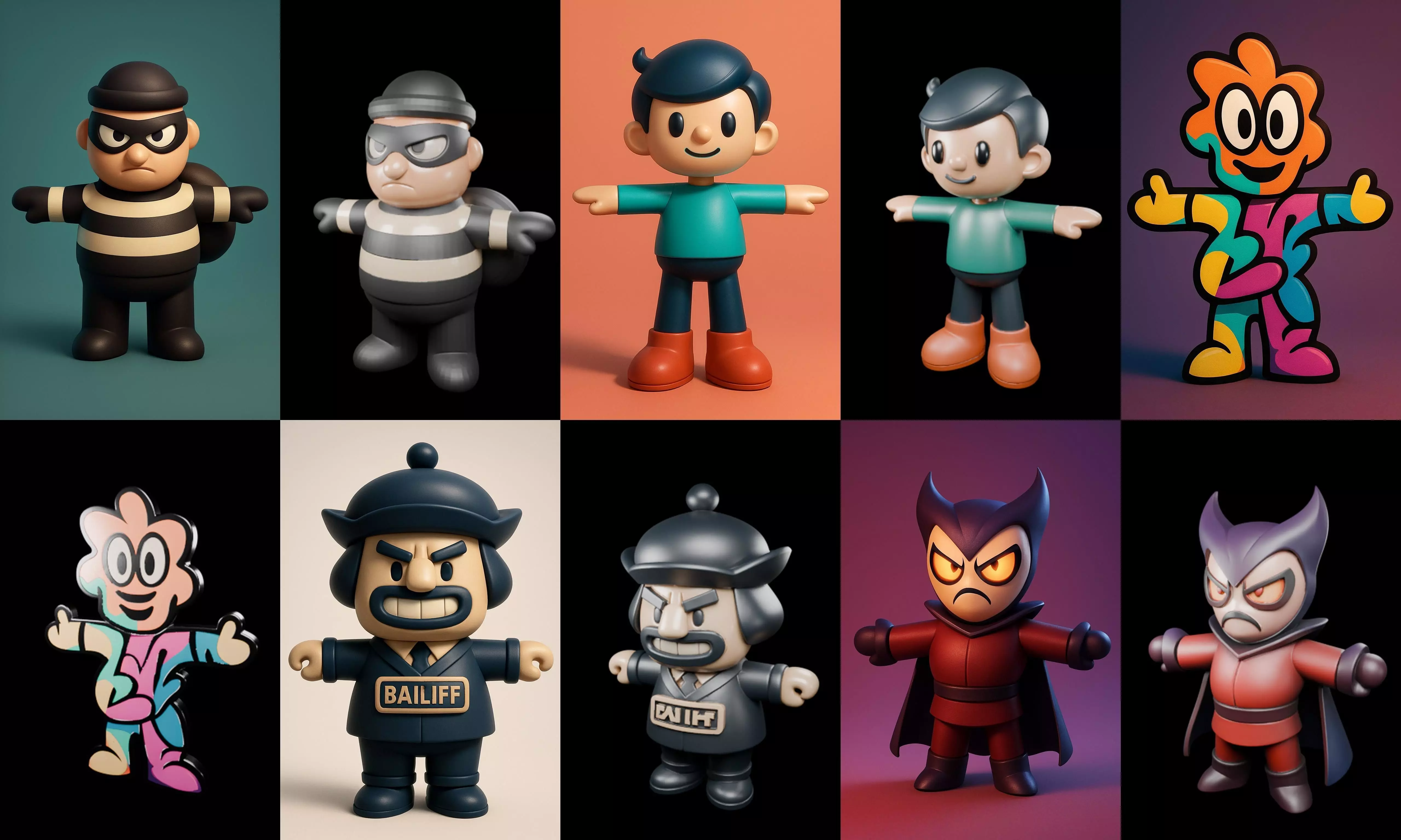 Mini Boy Fantasy bundle 12 pack 100 glb 3D model_6