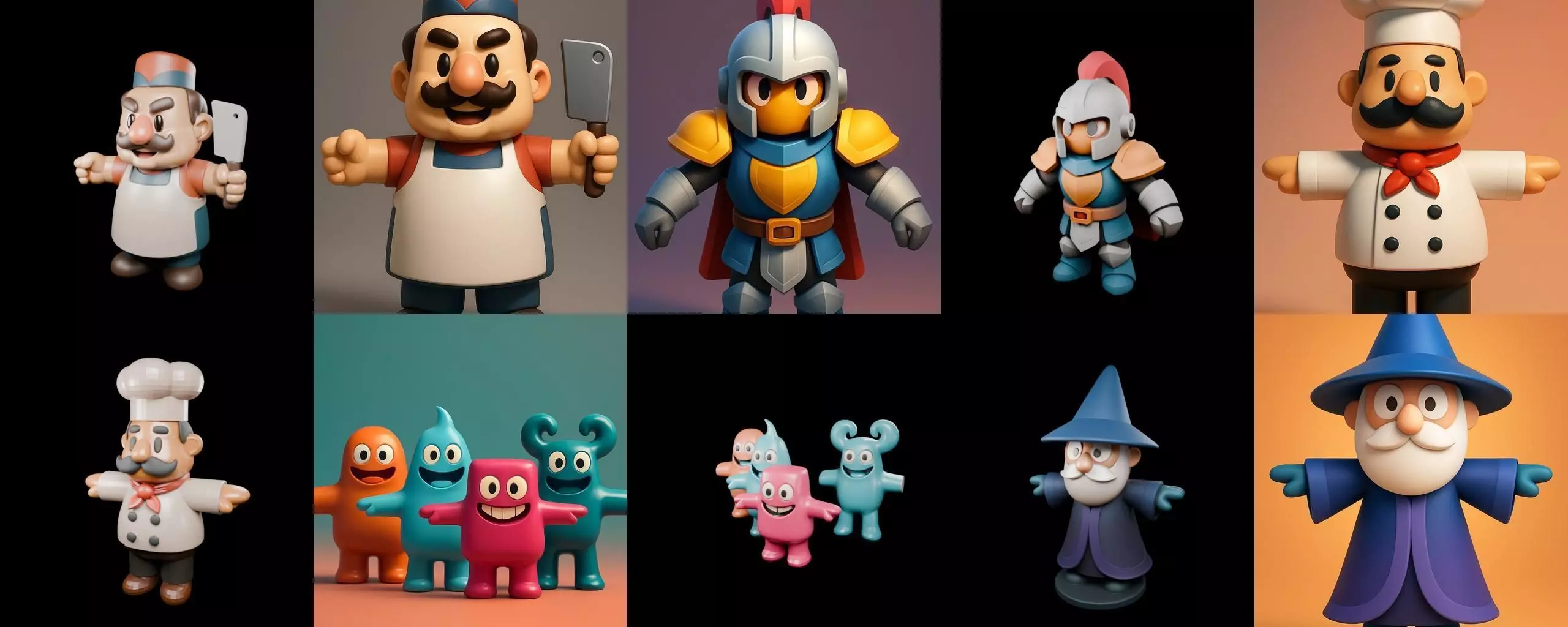 Mini Boy Fantasy bundle 12 pack 100 glb 3D model_9