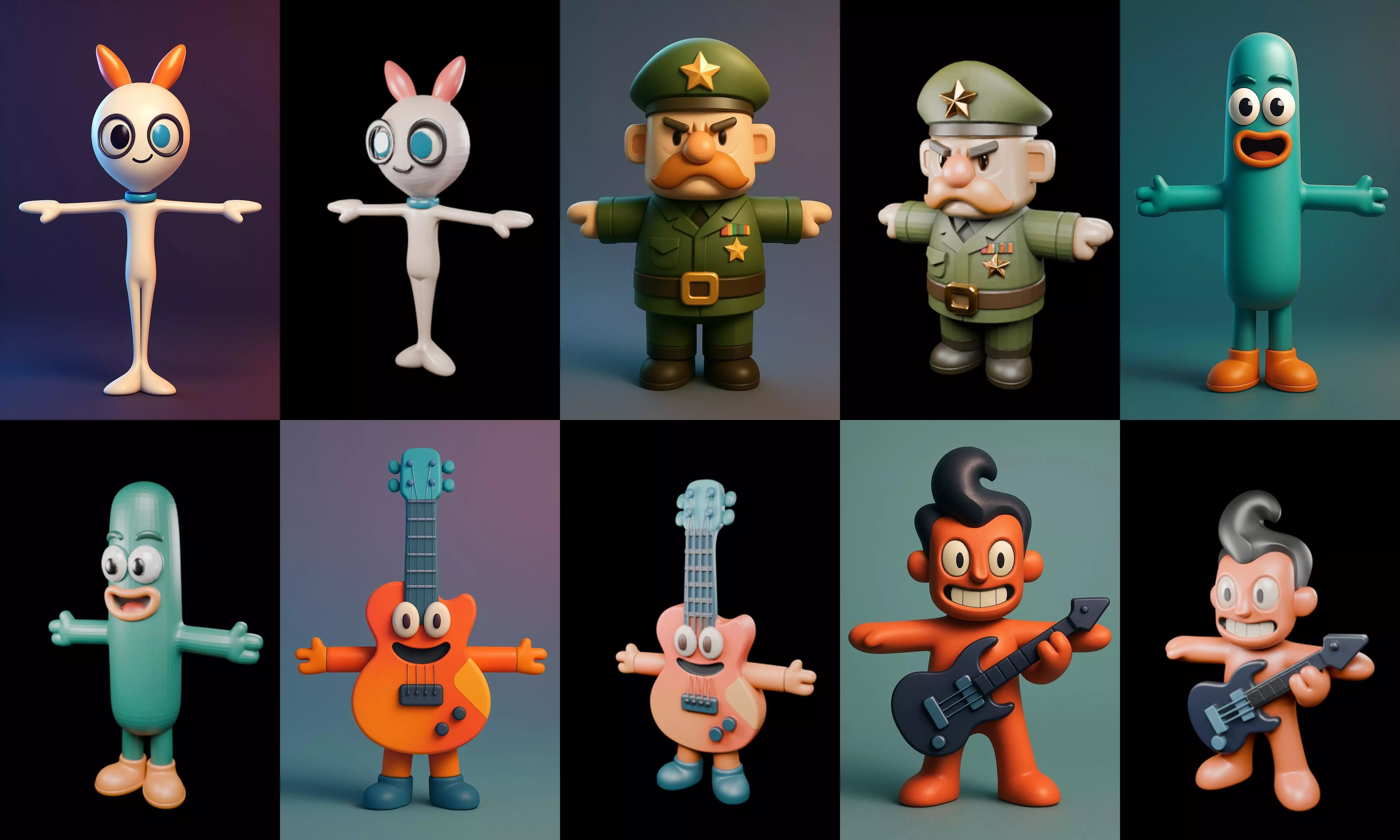 Mini Boy Fantasy bundle 12 pack 100 glb 3D model_0