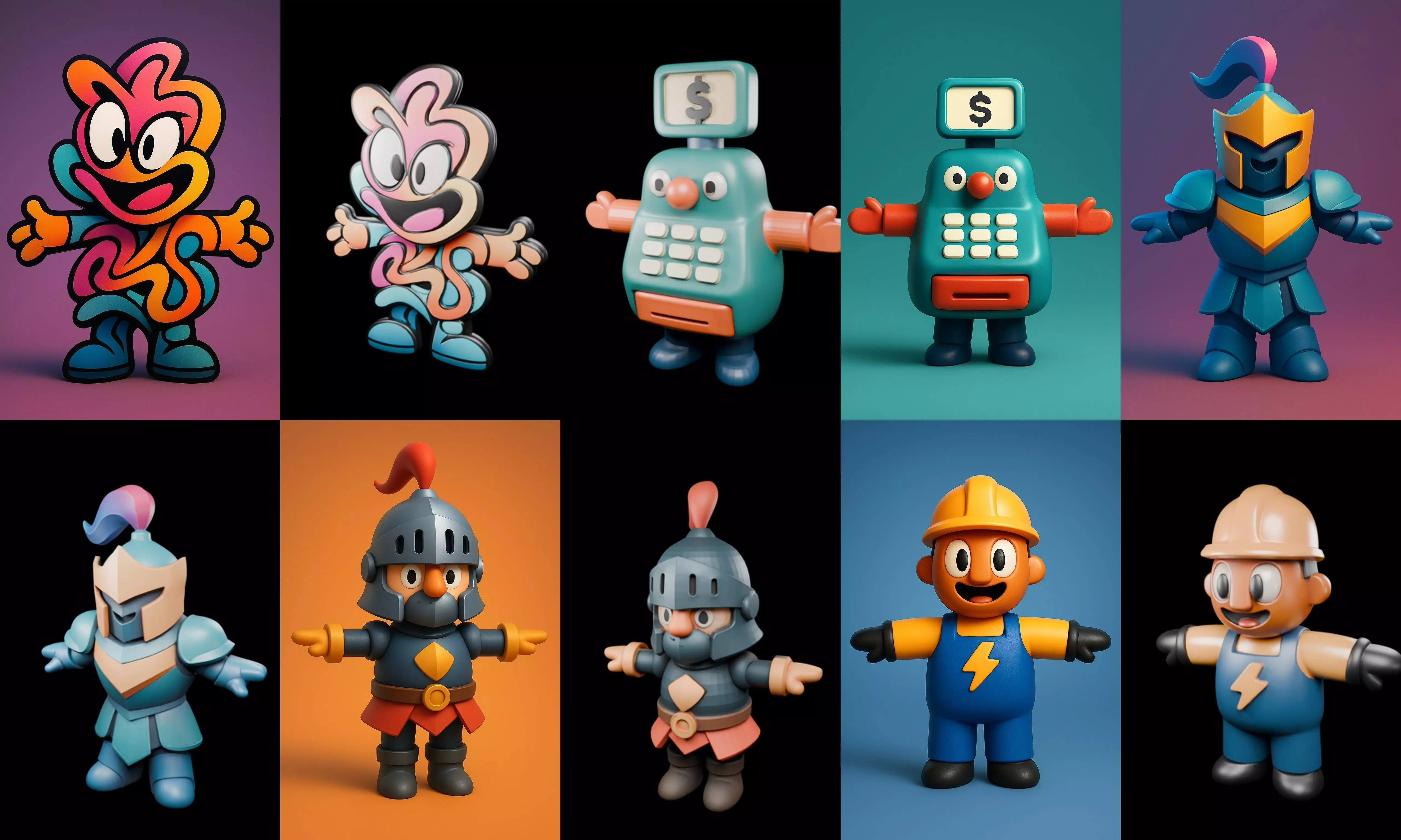 Mini Boy Fantasy bundle 12 pack 100 glb 3D model_3