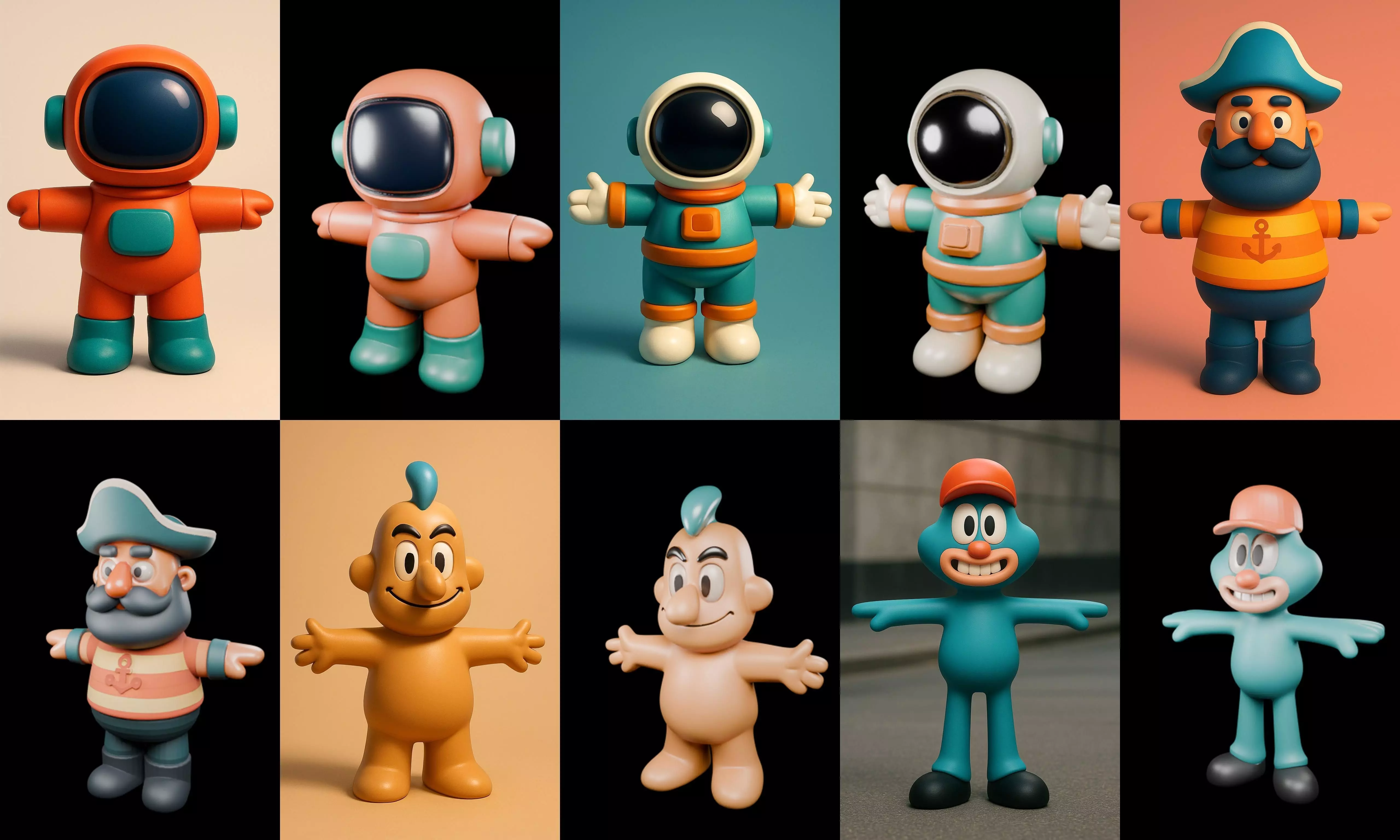 Mini Boy Fantasy bundle 12 pack 100 glb 3D model_12