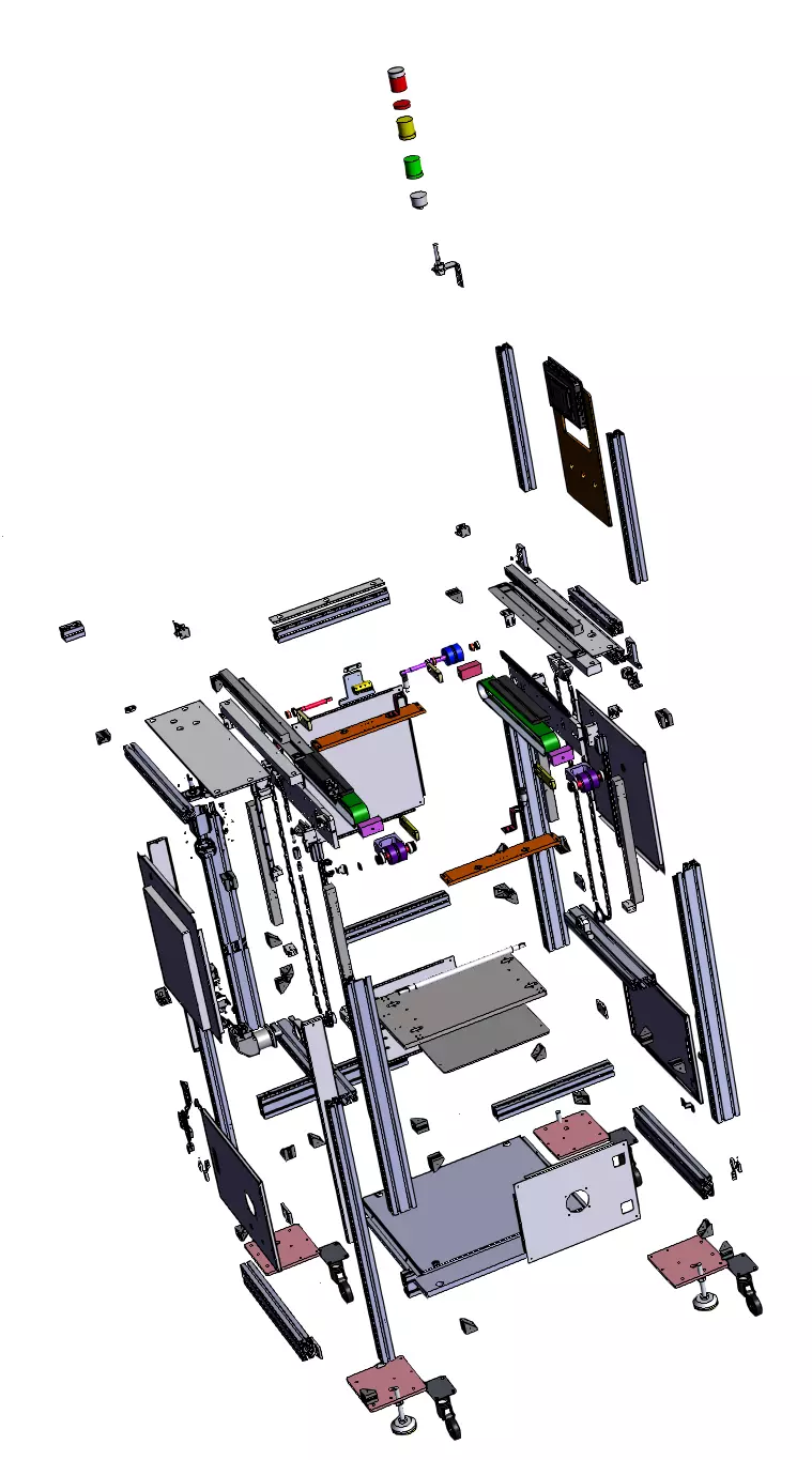 Automatic Elevator for Conveyor Line 3D model_3
