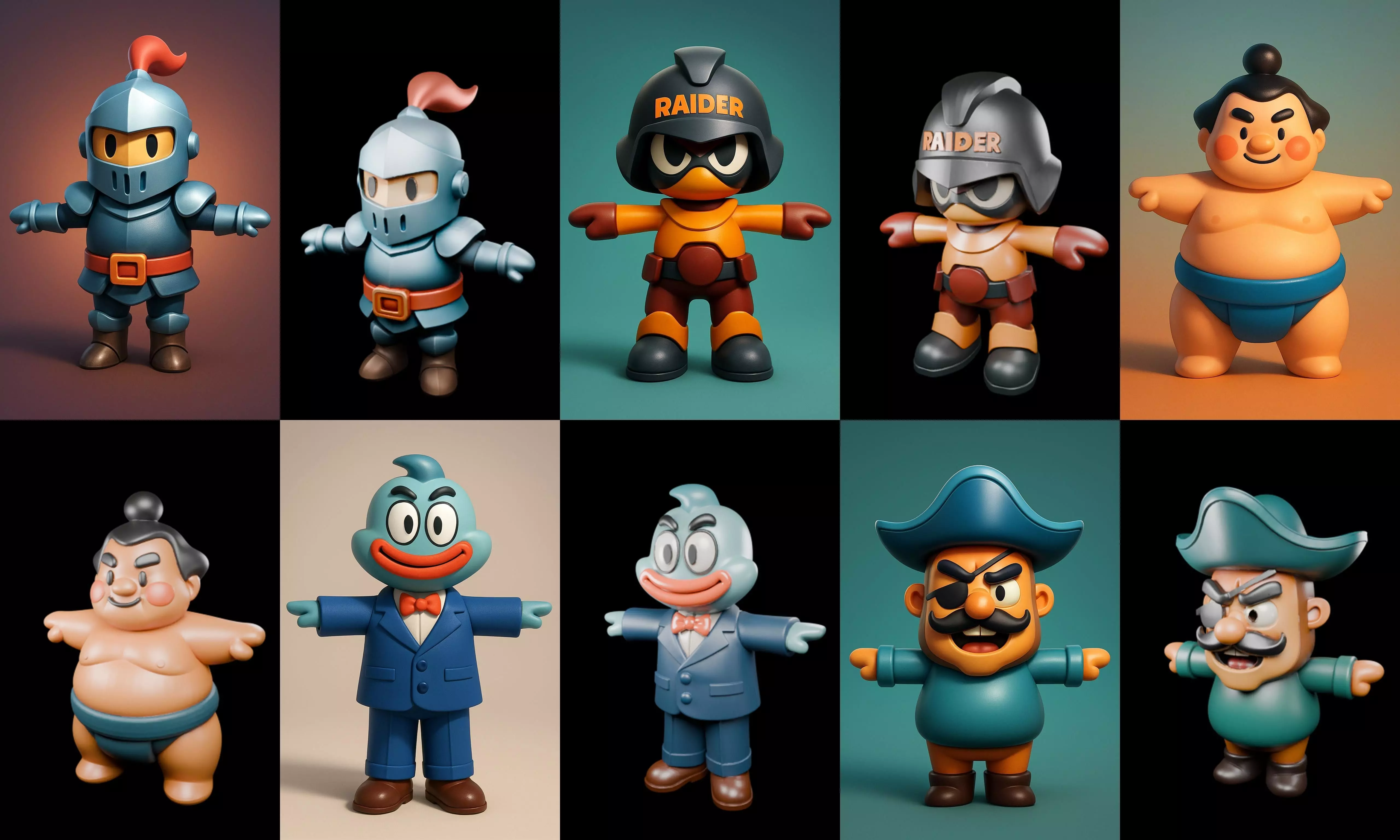 Mini Boy Fantasy bundle 11 pack 100 glb 3D model_16