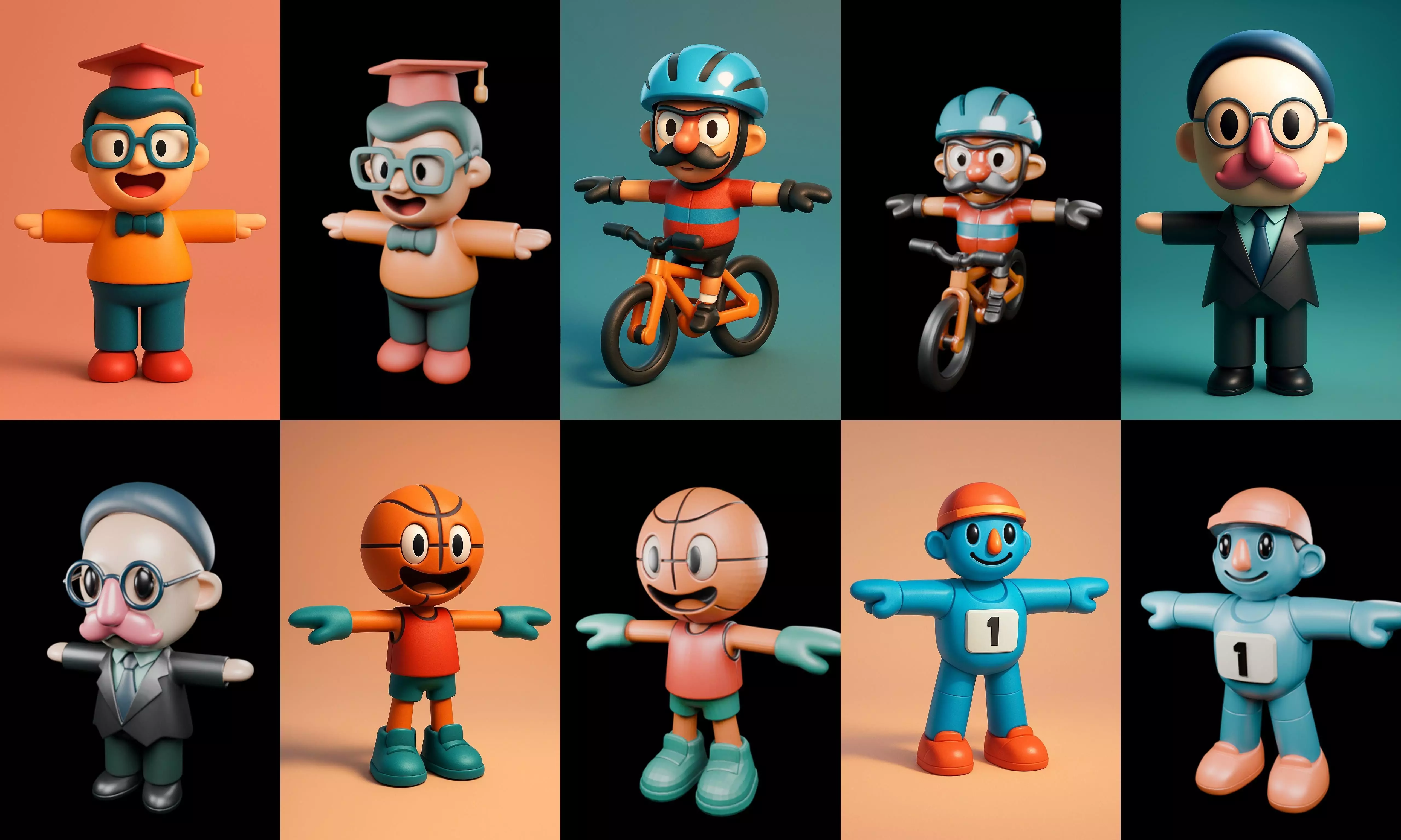 Mini Boy Fantasy bundle 11 pack 100 glb 3D model_3