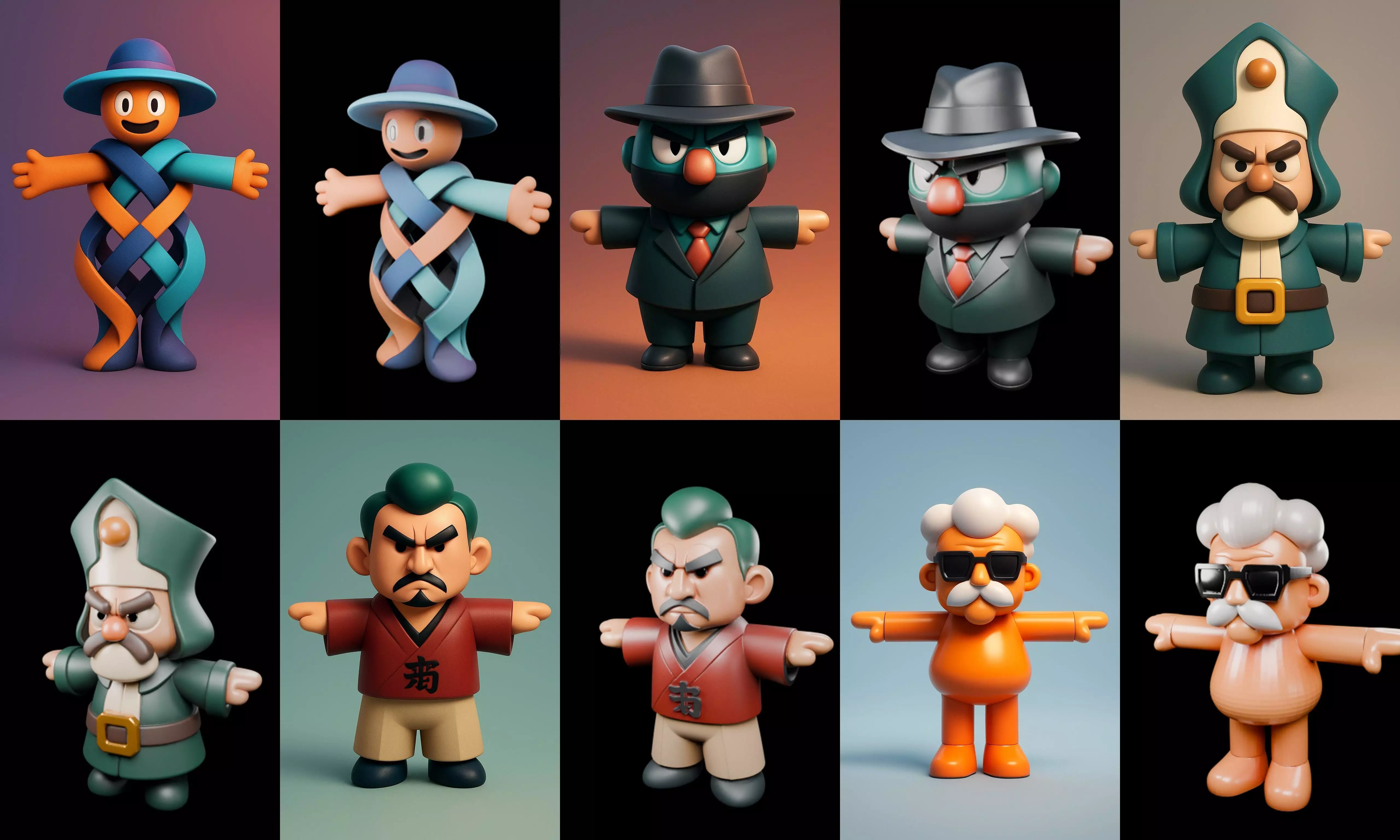 Mini Boy Fantasy bundle 11 pack 100 glb 3D model_19