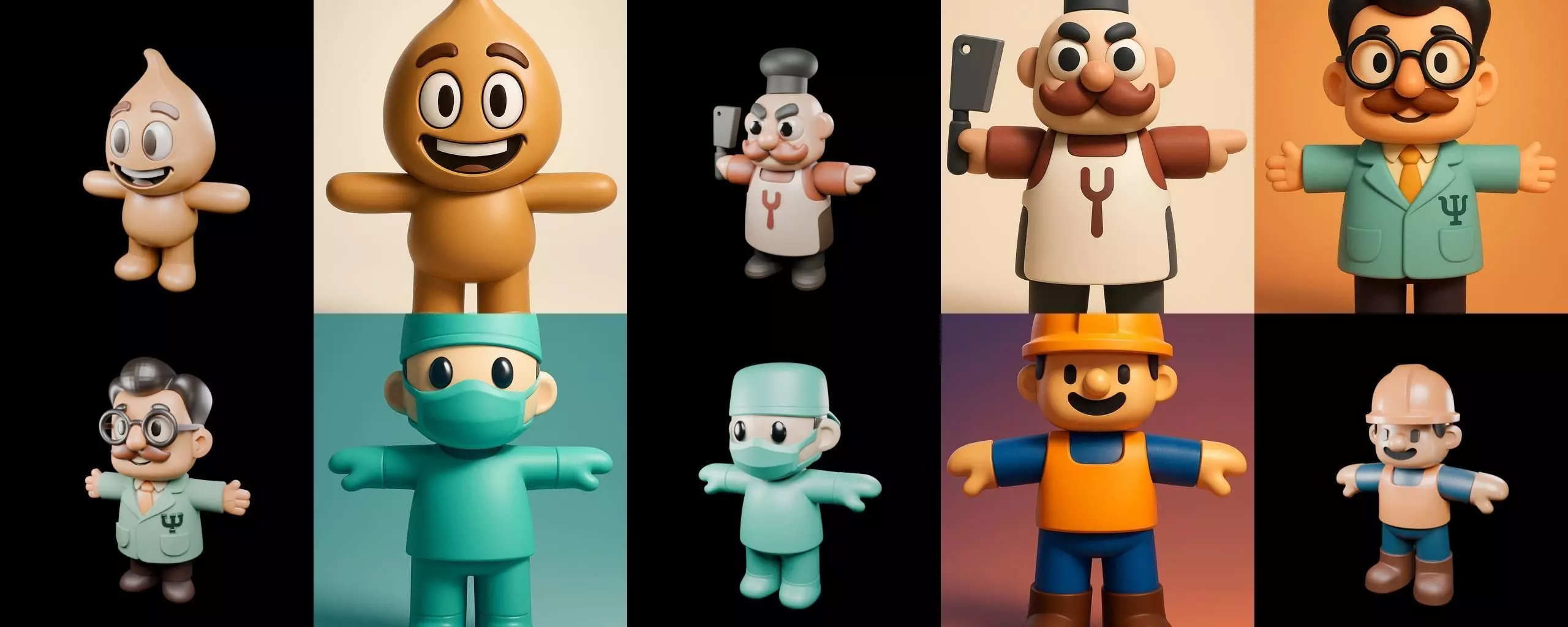 Mini Boy Fantasy bundle 11 pack 100 glb 3D model_4