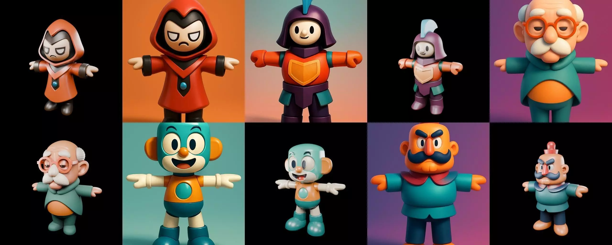 Mini Boy Fantasy bundle 11 pack 100 glb 3D model_15