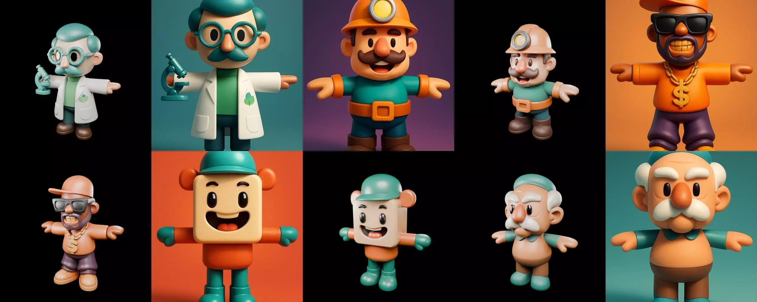 Mini Boy Fantasy bundle 10 pack 100 glb 3D model_11