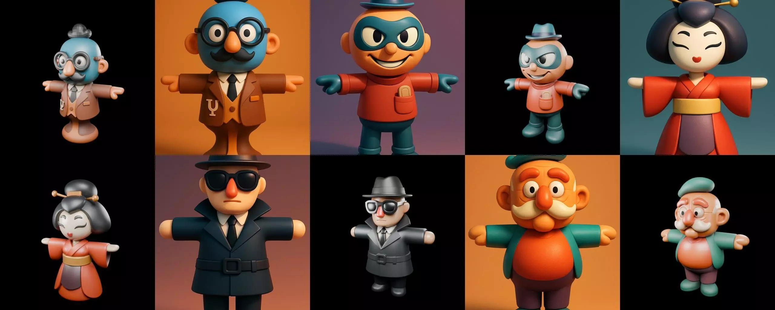 Mini Boy Fantasy bundle 10 pack 100 glb 3D model_4