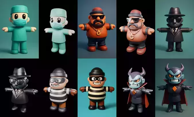 Mini Boy Fantasy bundle 1 pack 100 glb