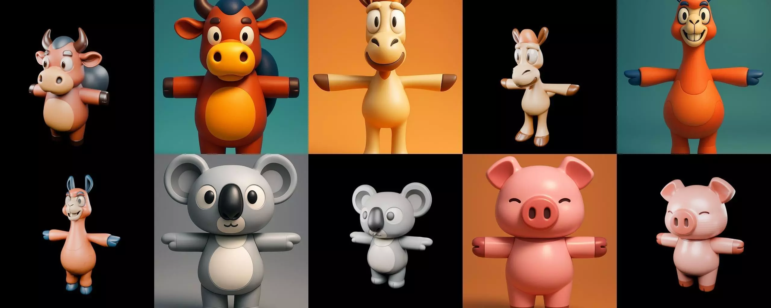 Mini Beast figurine printable bundle 7 pack 100 glb 3D model_6