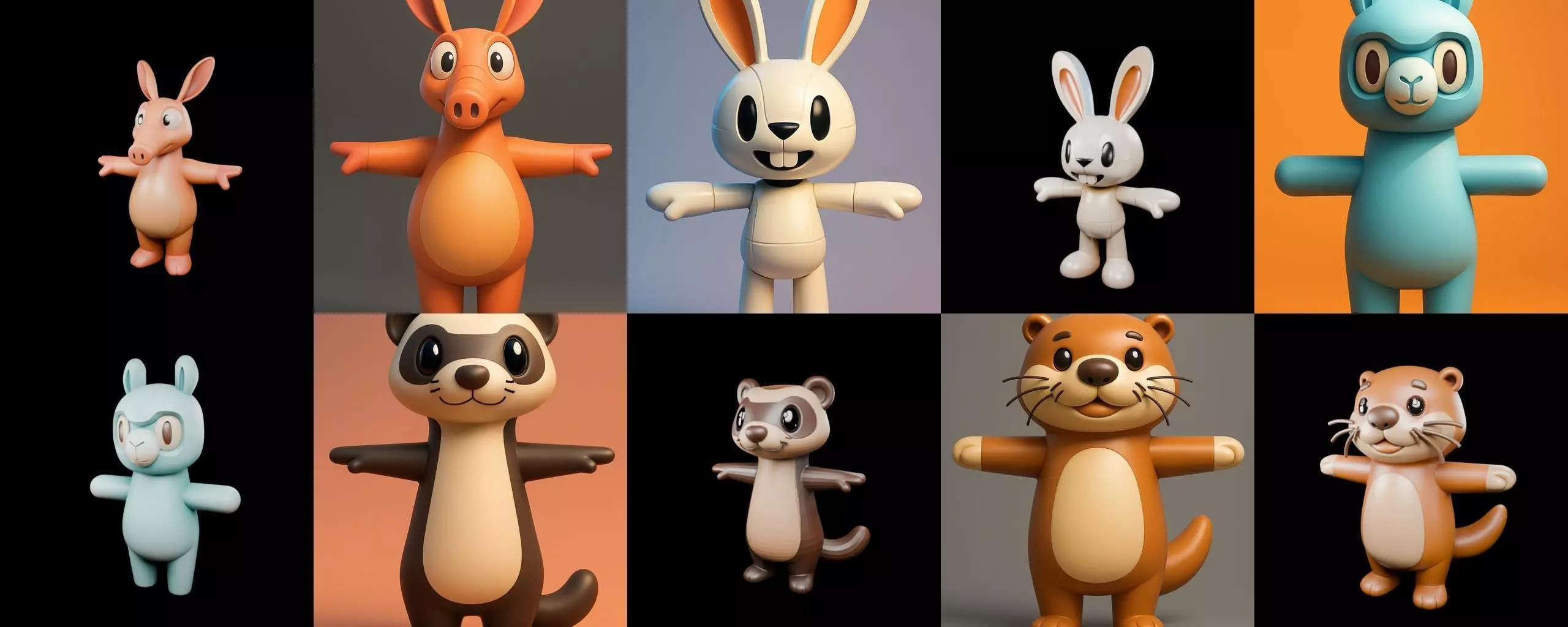 Mini Beast figurine printable bundle 6 pack 100 glb 3D model_16