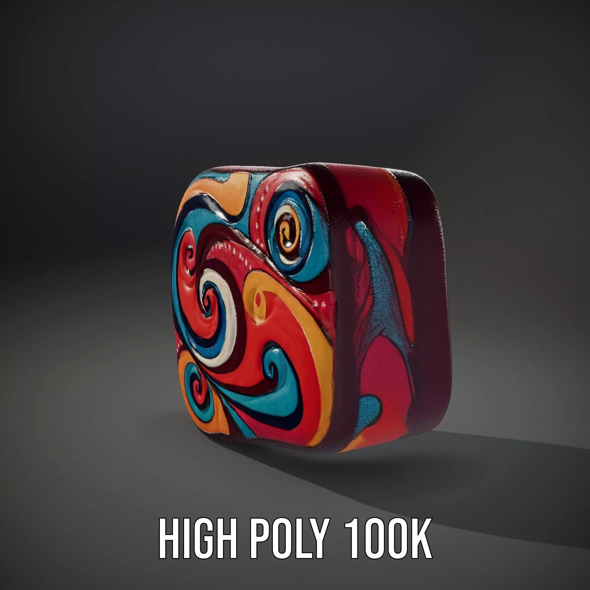 Colorful Swirls Doormat Model Pack Low-poly 3D model_9