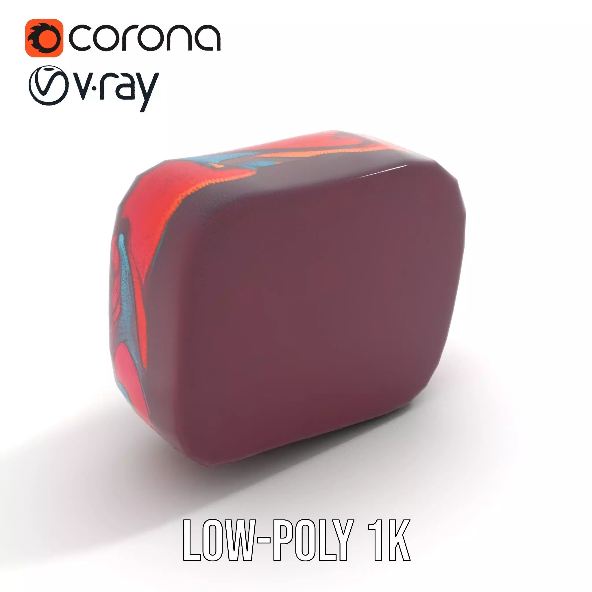 Colorful Swirls Doormat Model Pack Low-poly 3D model_10