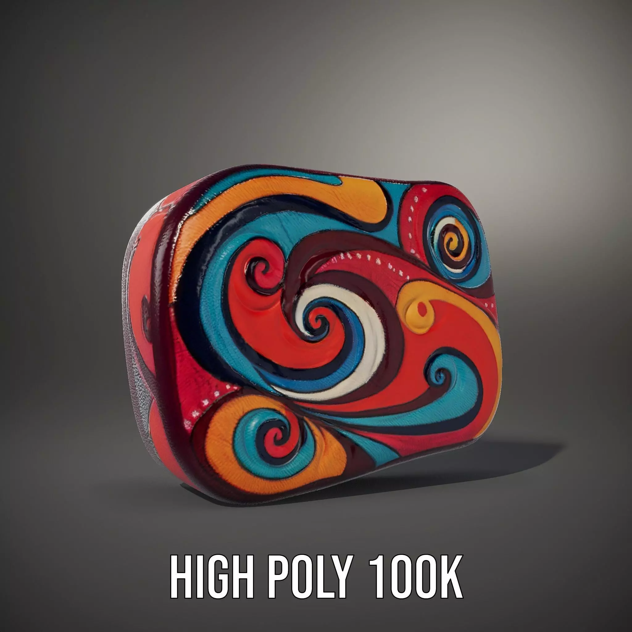 Colorful Swirls Doormat Model Pack Low-poly 3D model_11