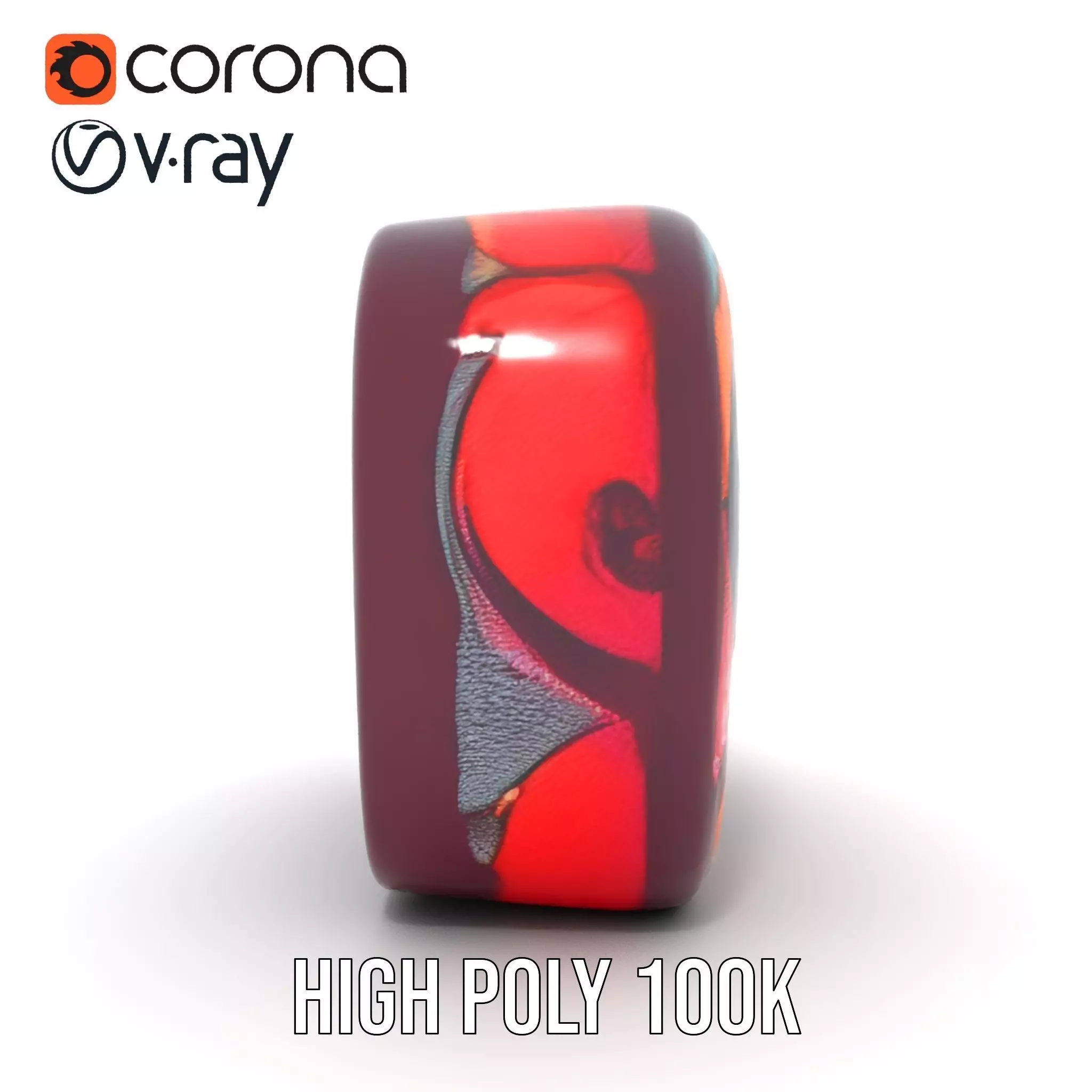 Colorful Swirls Doormat Model Pack Low-poly 3D model_29