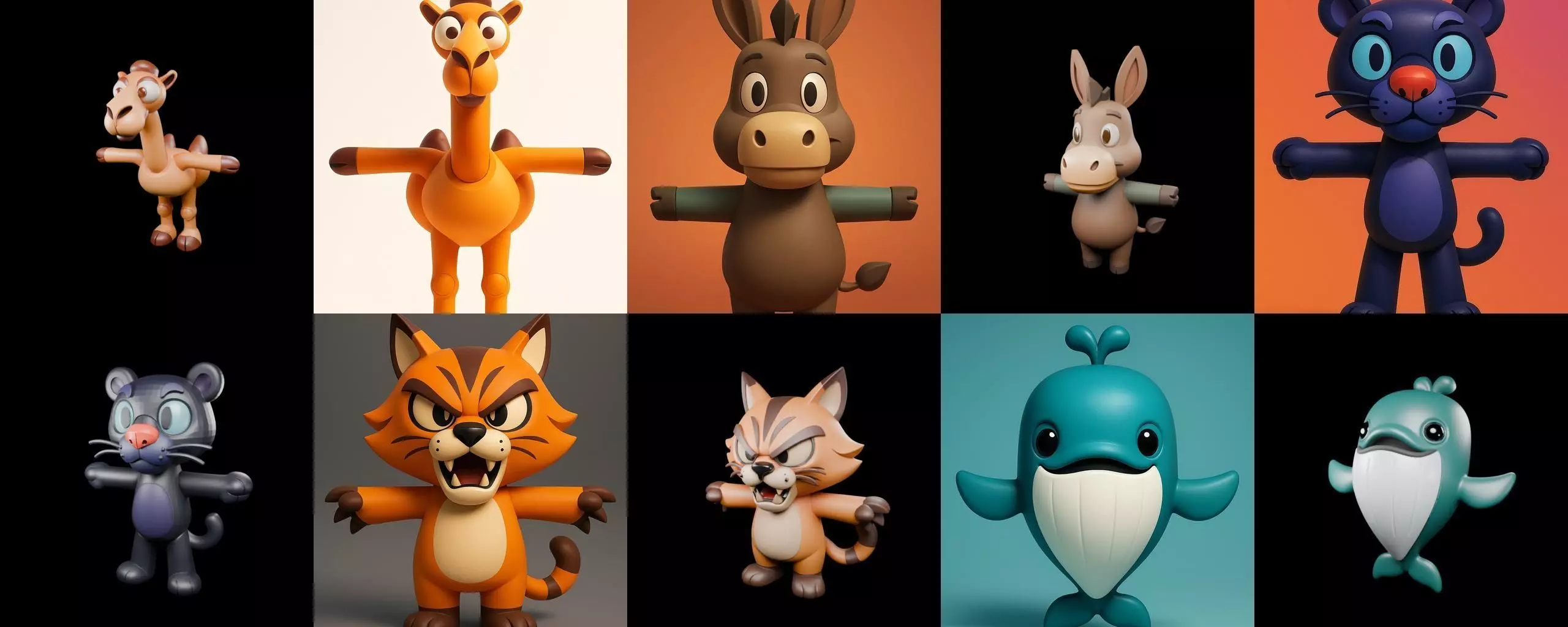 Mini Beast figurine printable bundle 4 pack 100 glb 3D model_19