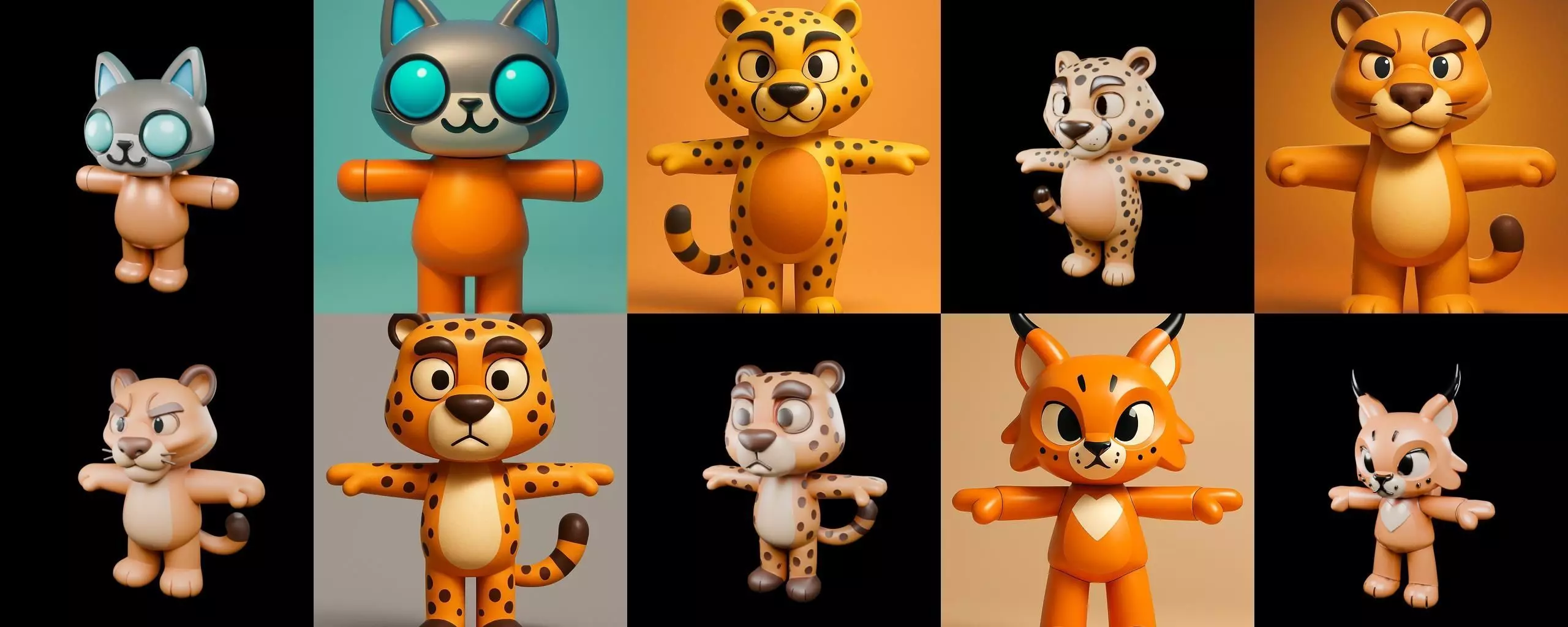 Mini Beast figurine printable bundle 2 pack 100 glb 3D model_19