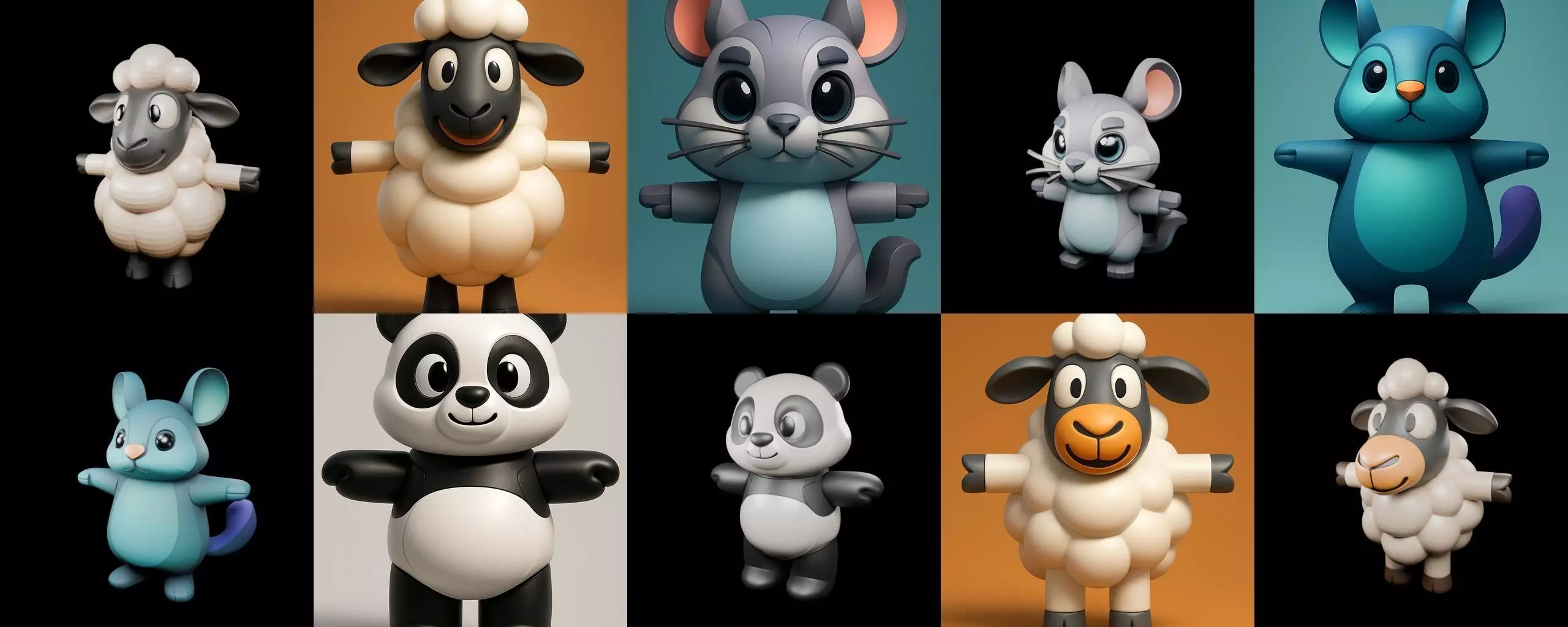 Mini Beast figurine printable bundle 2 pack 100 glb 3D model_1