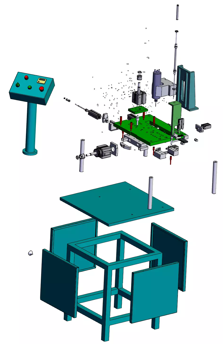 Automatic Hole Reaming Machine 3D model_3