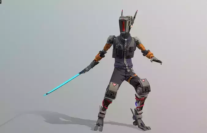 CYBORG Police Robot Sneaky Search 3D model