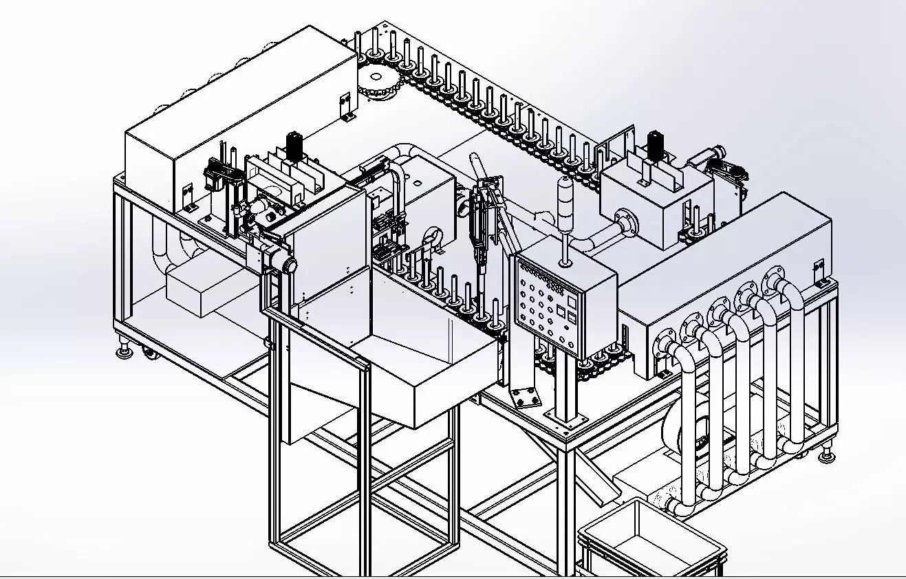Automatic Spraying Machine Equipment 3D model_4