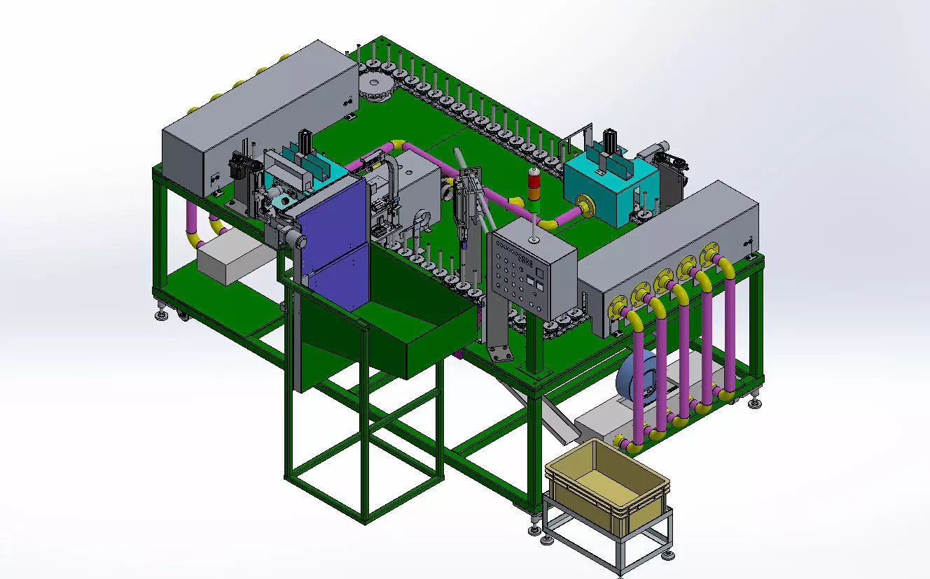 Automatic Spraying Machine Equipment 3D model_7