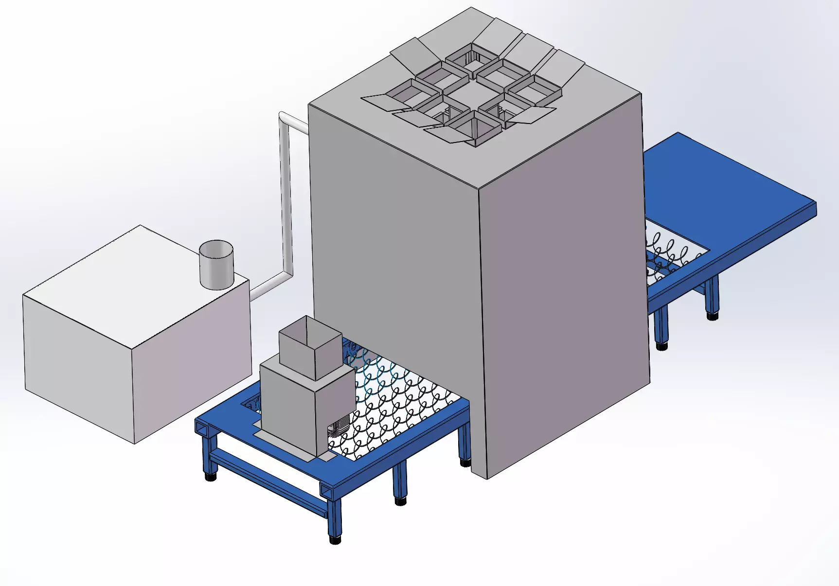 Automatic Food Packaging Machine 3D model_0