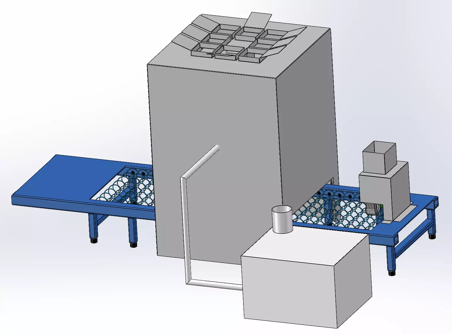 Automatic Food Packaging Machine 3D model_1