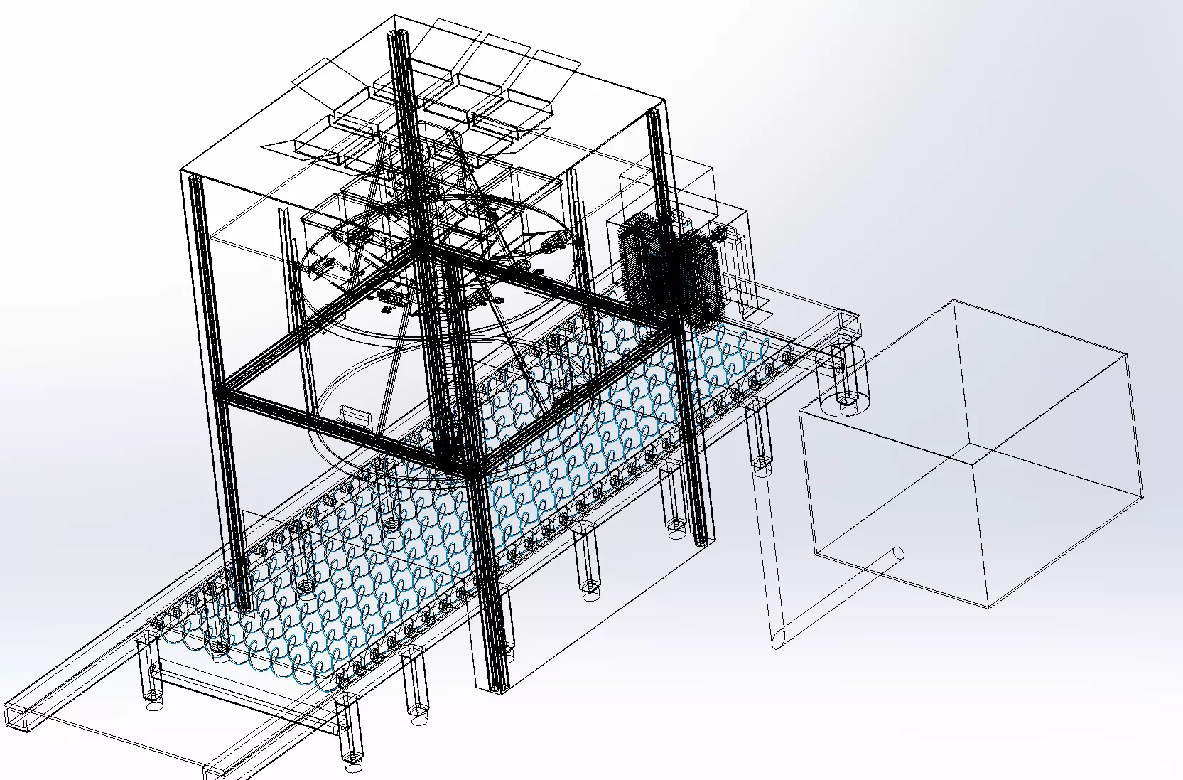 Automatic Food Packaging Machine 3D model_3