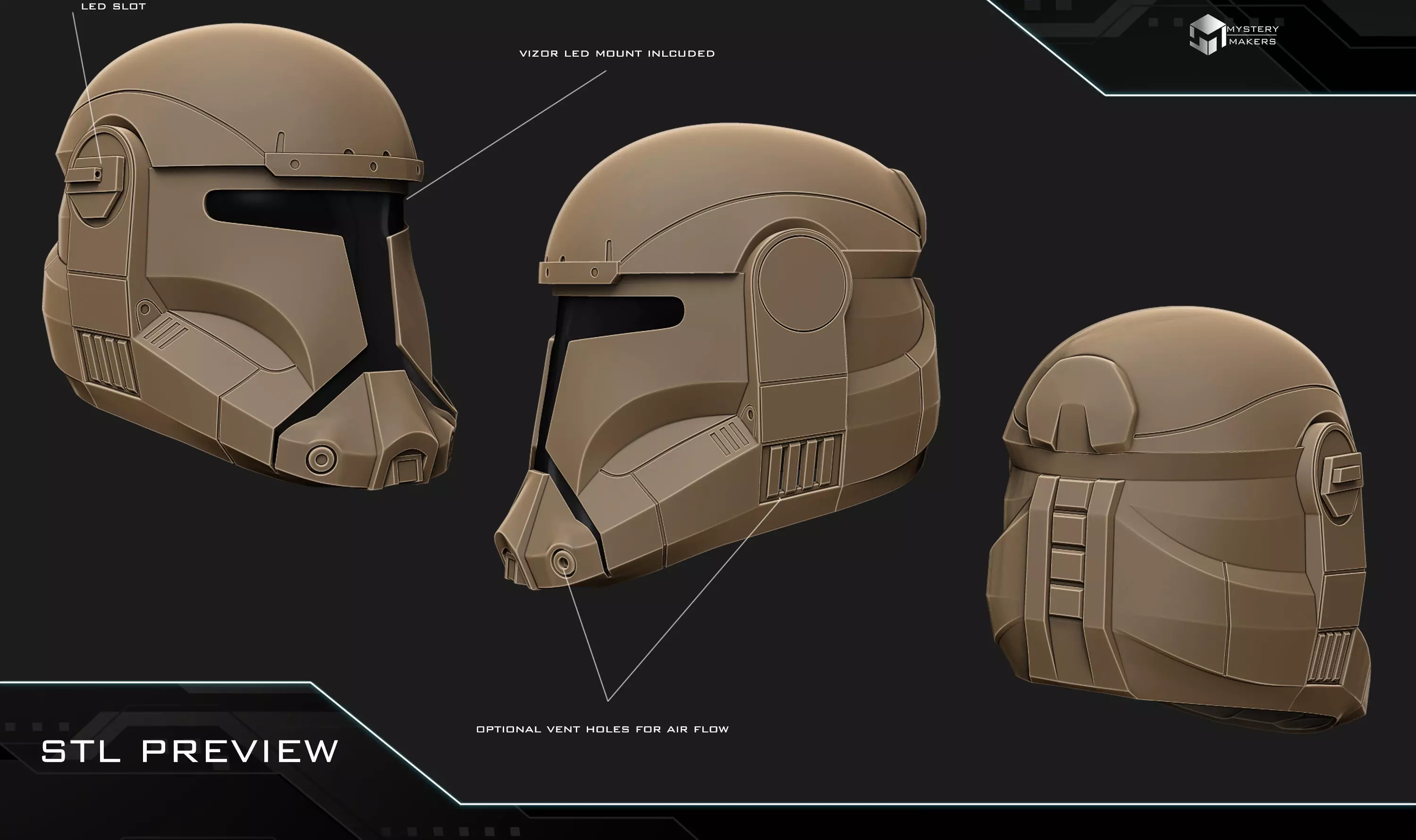 Republic Commando helmet 2005 game 3D print model_1
