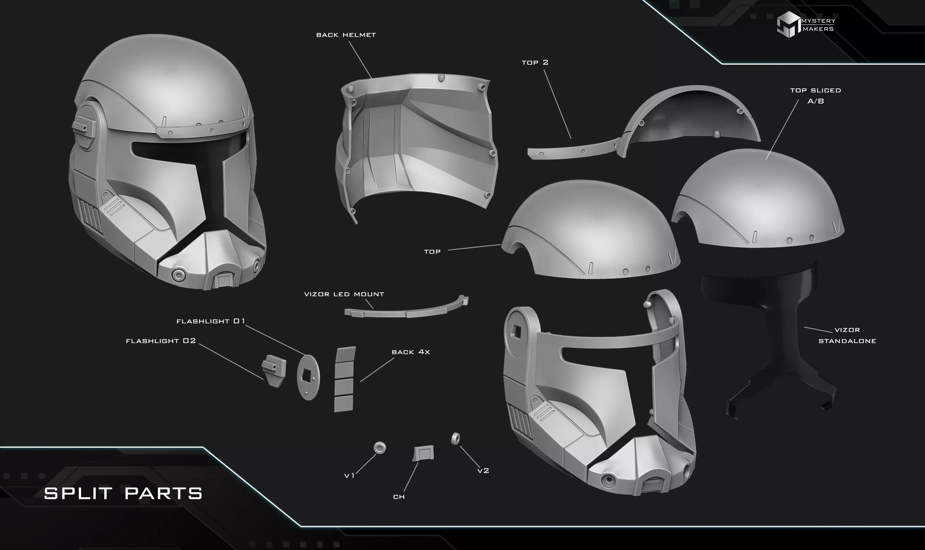 Republic Commando helmet 2005 game 3D print model_3