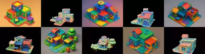 MecaVilla bundle 9 pack 100 glb